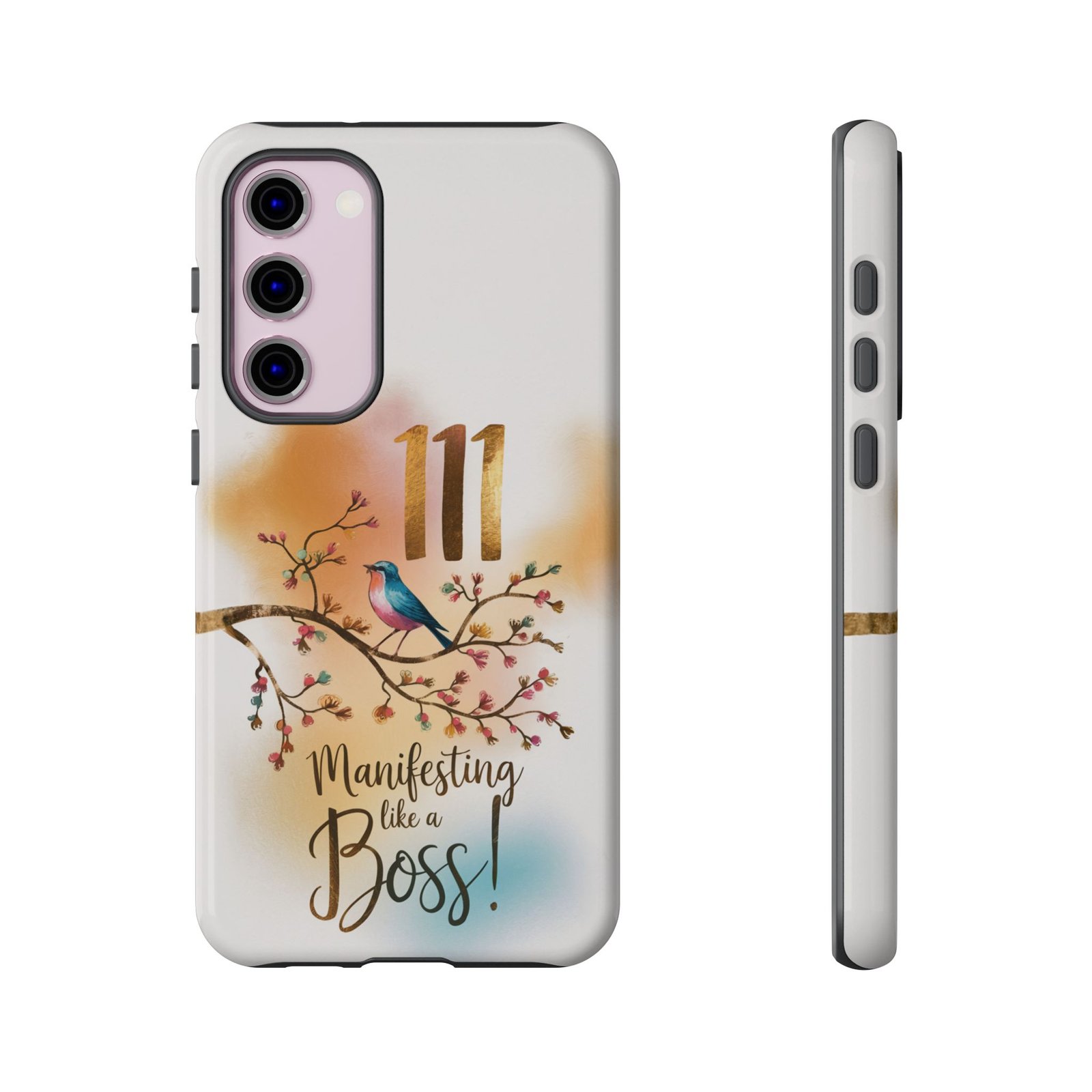 Manifesting Like a Boss! 111 Angel Number Tough Phone Case - Dual Layer Protection for Positive Vibes - Image 131
