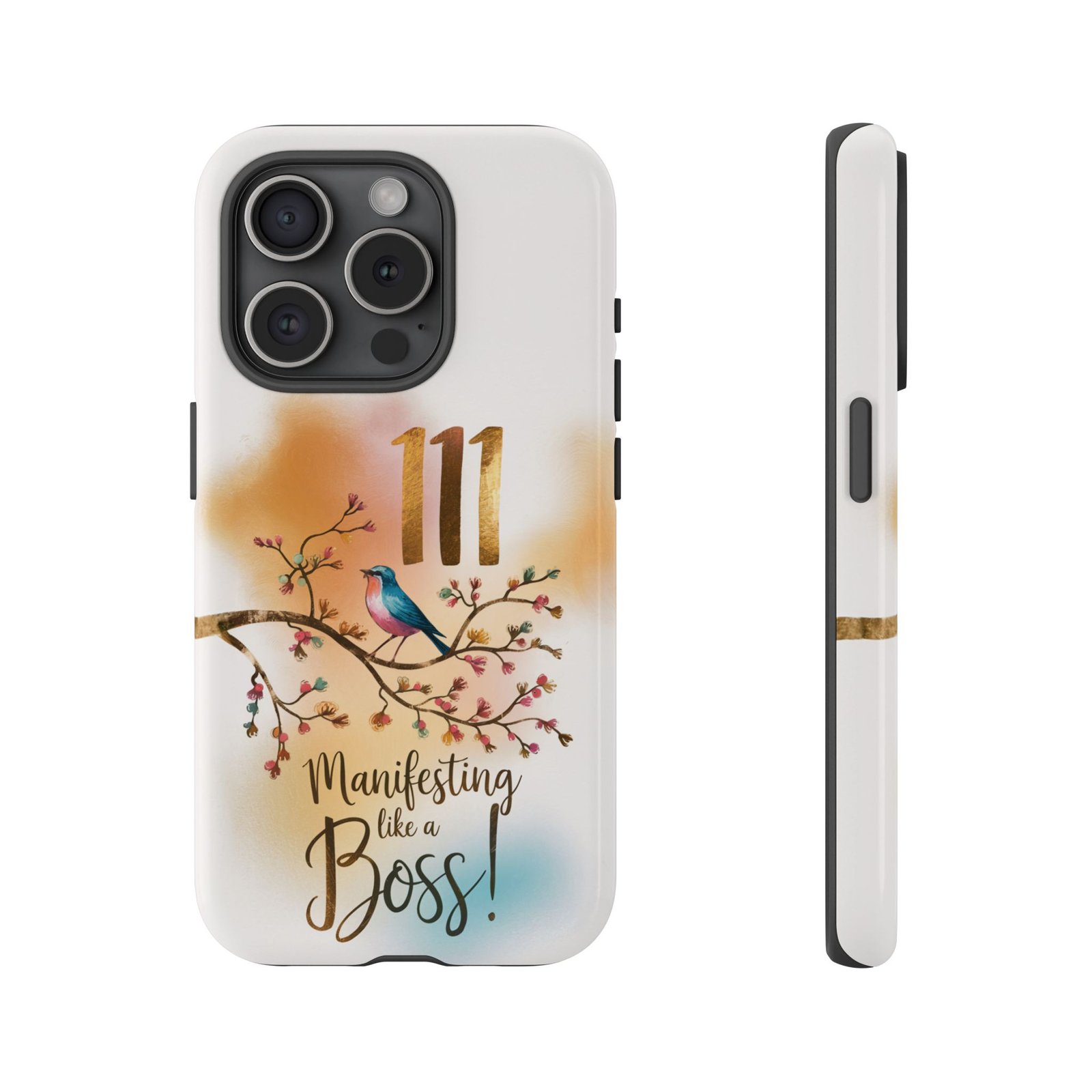 Manifesting Like a Boss! 111 Angel Number Tough Phone Case - Dual Layer Protection for Positive Vibes - Image 175