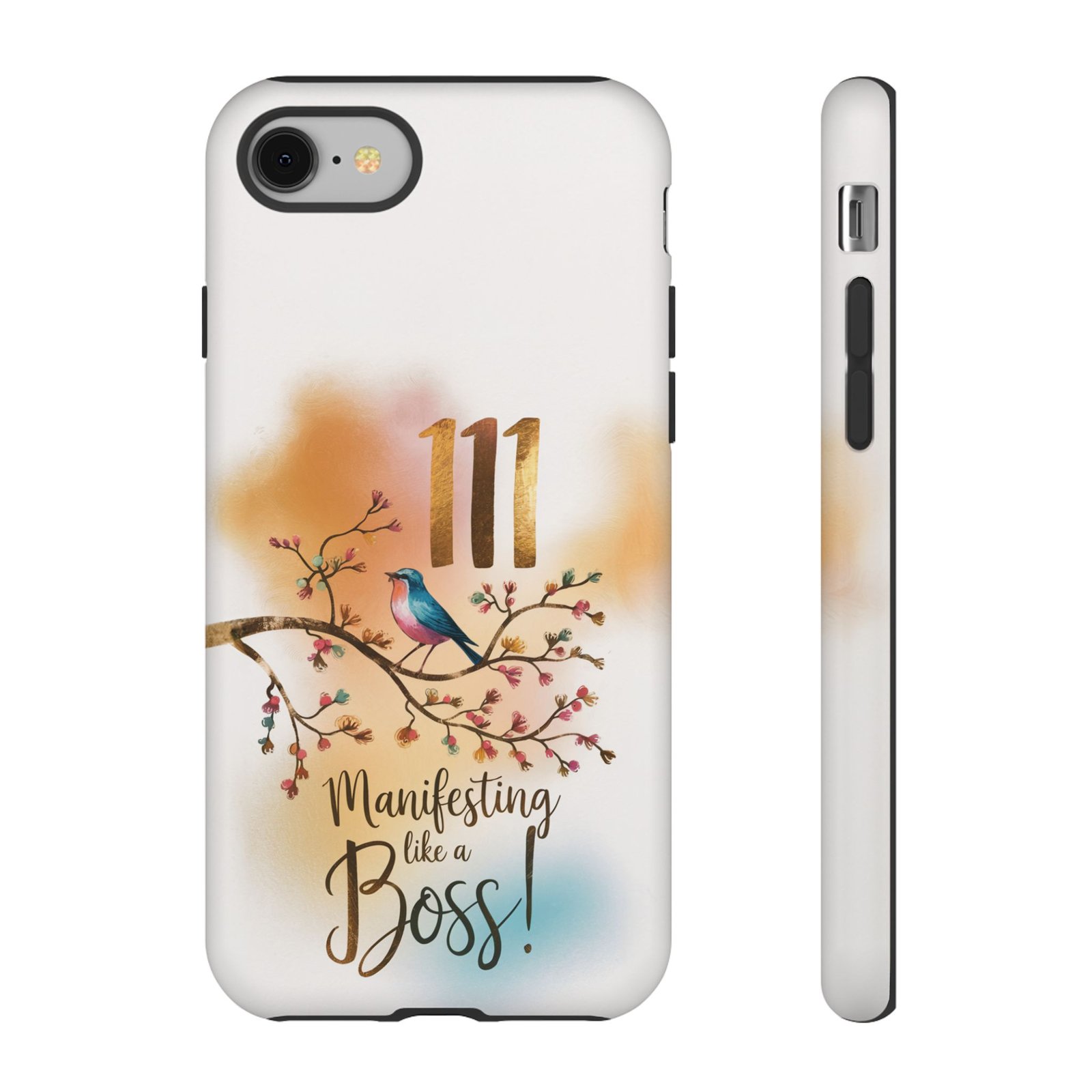 Manifesting Like a Boss! 111 Angel Number Tough Phone Case - Dual Layer Protection for Positive Vibes - Image 2