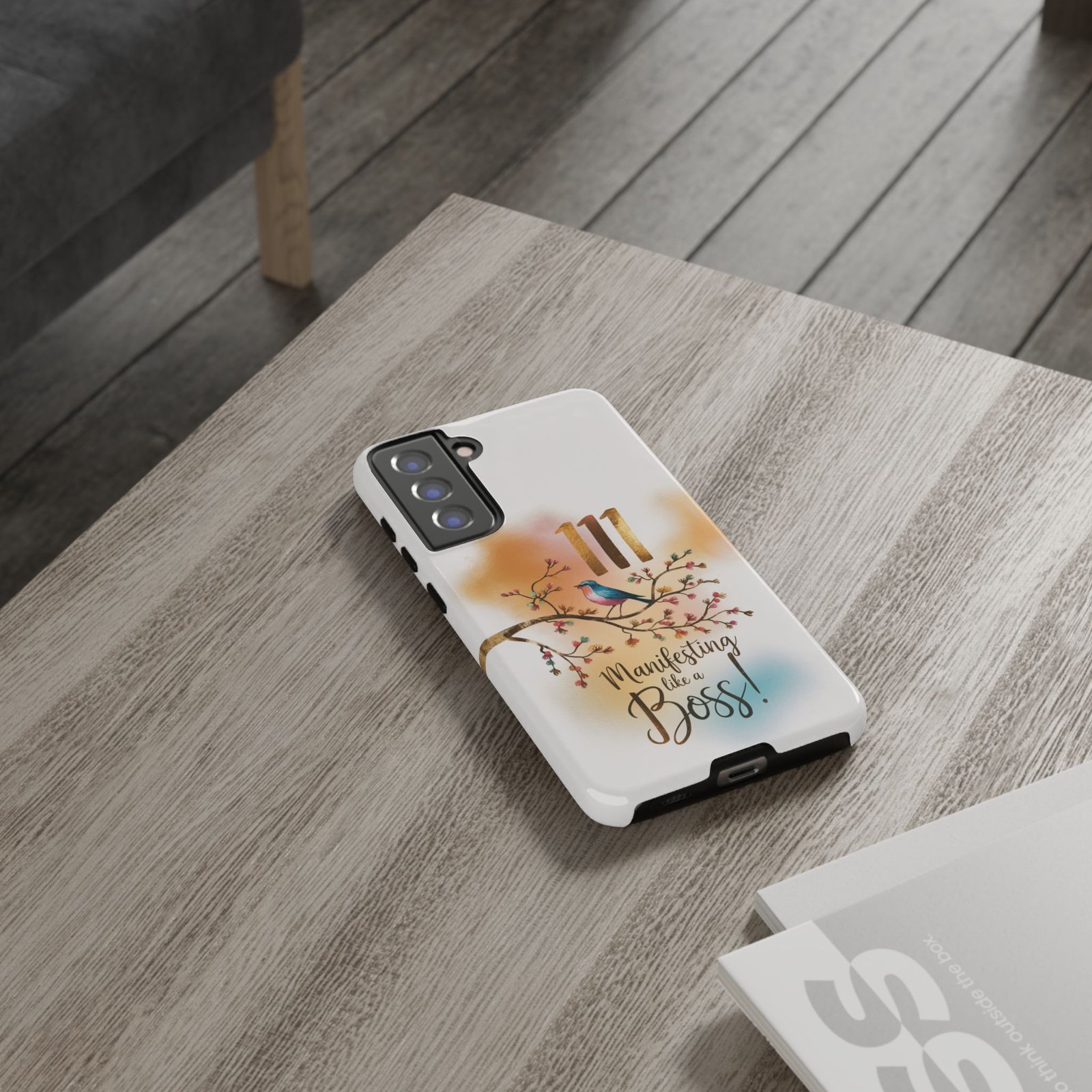 Manifesting Like a Boss! 111 Angel Number Tough Phone Case - Dual Layer Protection for Positive Vibes - Image 76