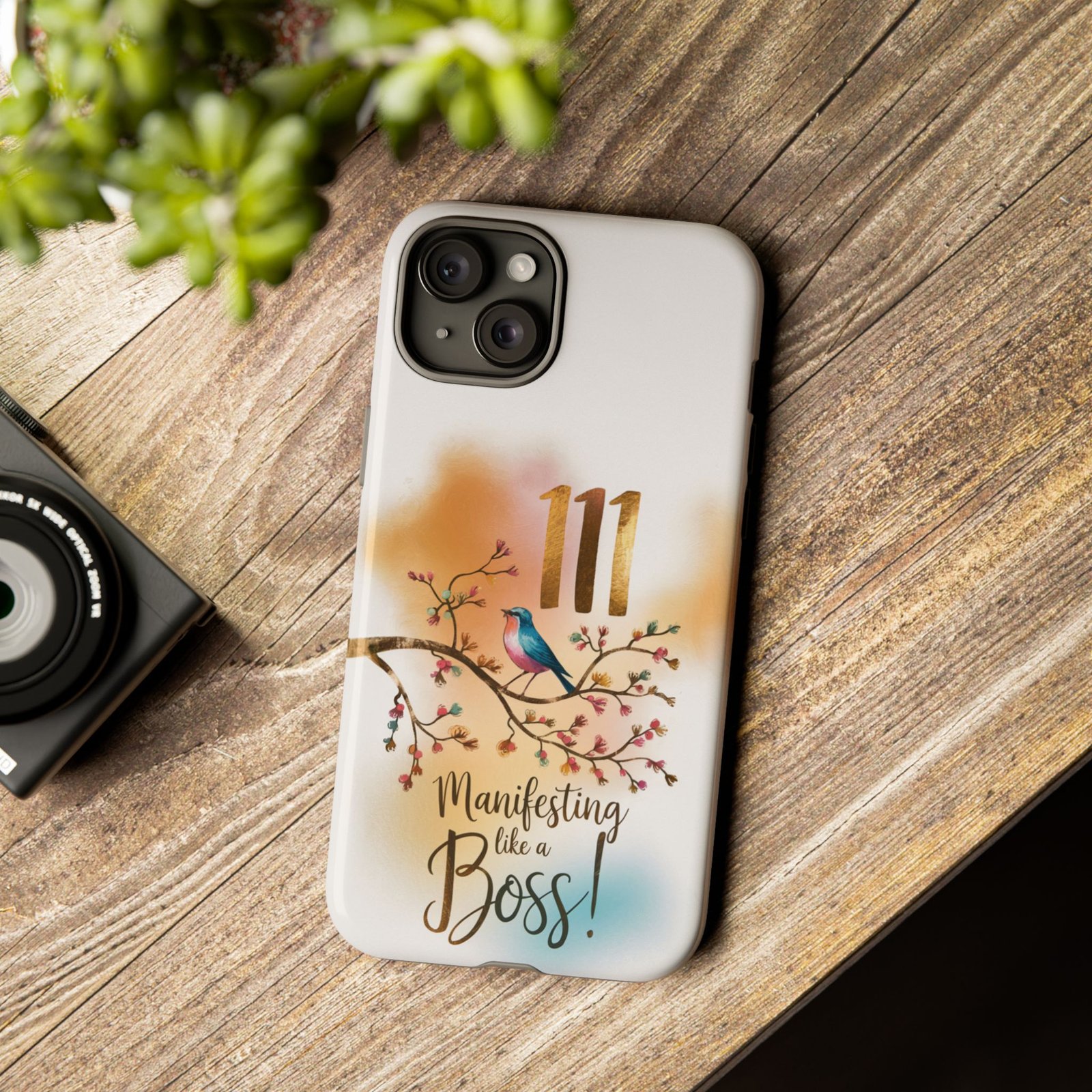 Manifesting Like a Boss! 111 Angel Number Tough Phone Case - Dual Layer Protection for Positive Vibes - Image 171