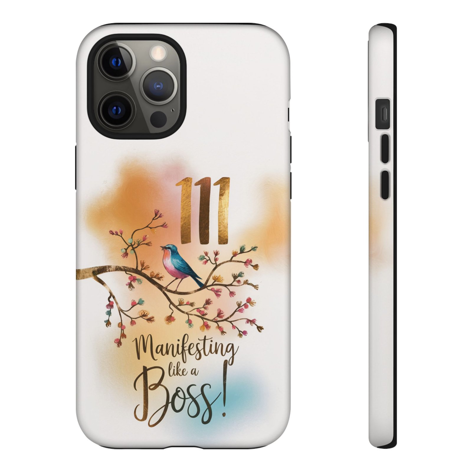 Manifesting Like a Boss! 111 Angel Number Tough Phone Case - Dual Layer Protection for Positive Vibes - Image 38