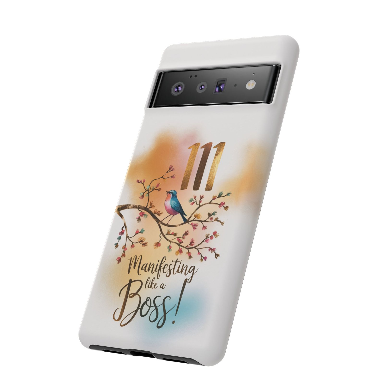 Manifesting Like a Boss! 111 Angel Number Tough Phone Case - Dual Layer Protection for Positive Vibes - Image 160