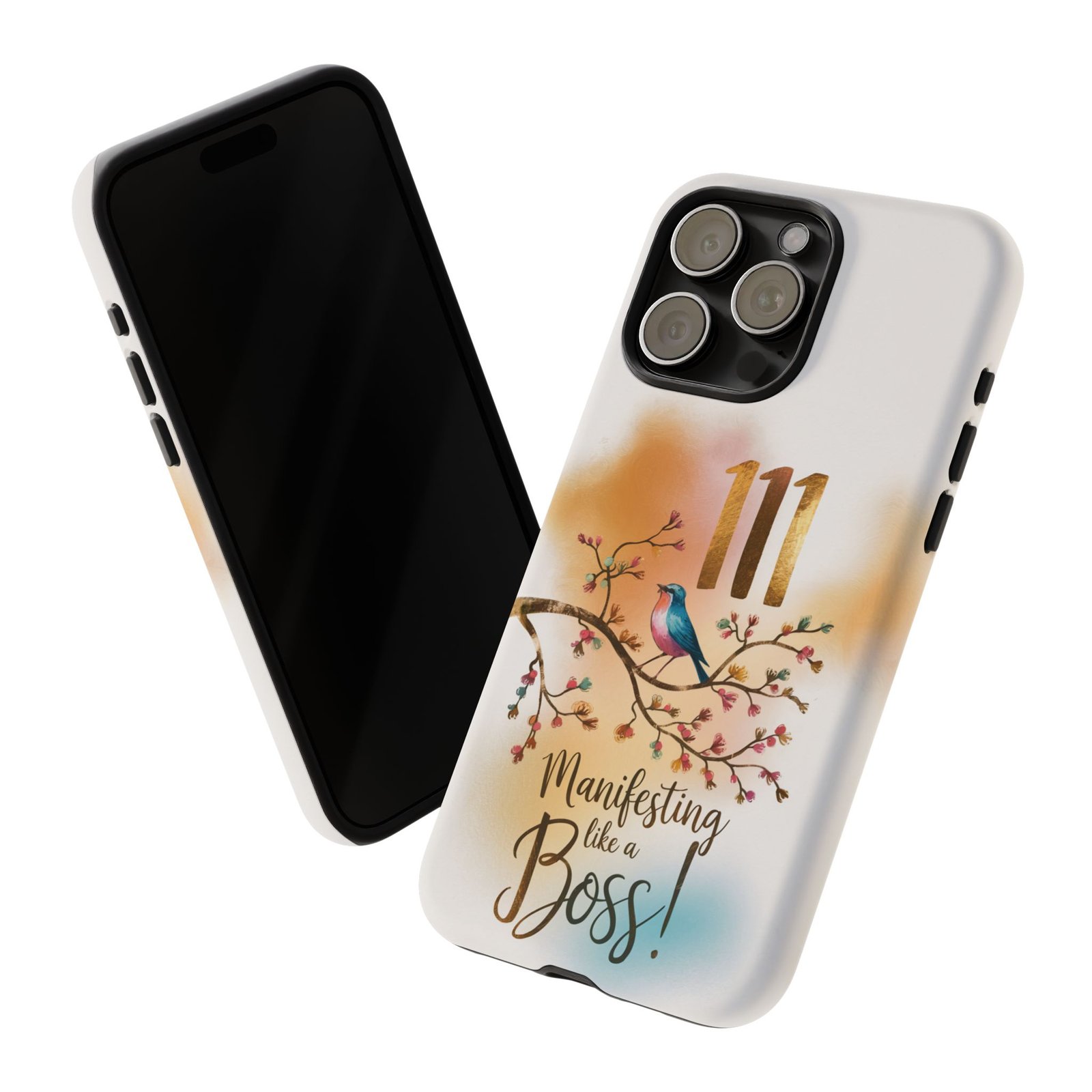 Manifesting Like a Boss! 111 Angel Number Tough Phone Case - Dual Layer Protection for Positive Vibes - Image 185