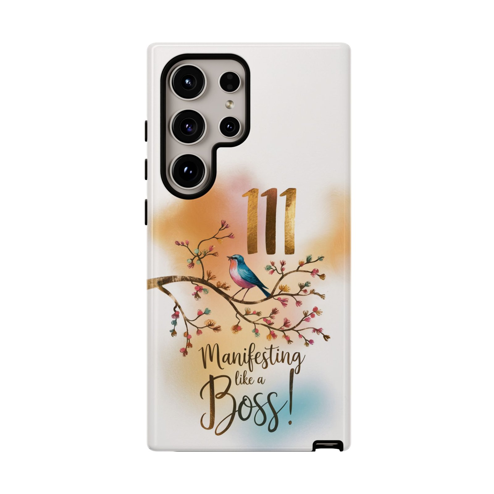 Manifesting Like a Boss! 111 Angel Number Tough Phone Case - Dual Layer Protection for Positive Vibes - Image 203