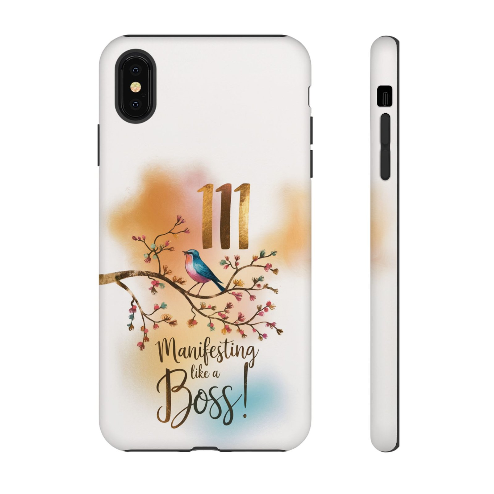 Manifesting Like a Boss! 111 Angel Number Tough Phone Case - Dual Layer Protection for Positive Vibes - Image 12