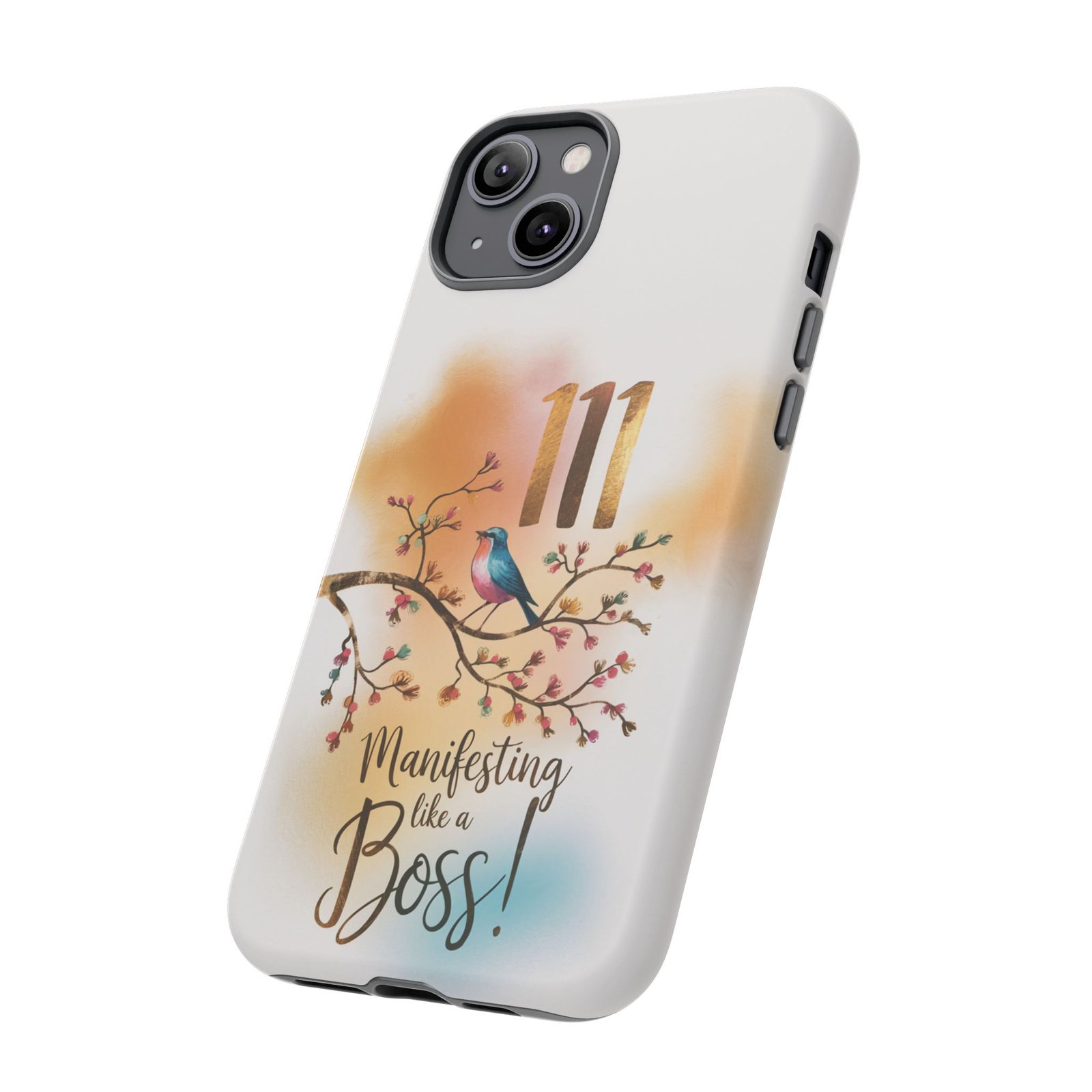 Manifesting Like a Boss! 111 Angel Number Tough Phone Case - Dual Layer Protection for Positive Vibes - Image 112