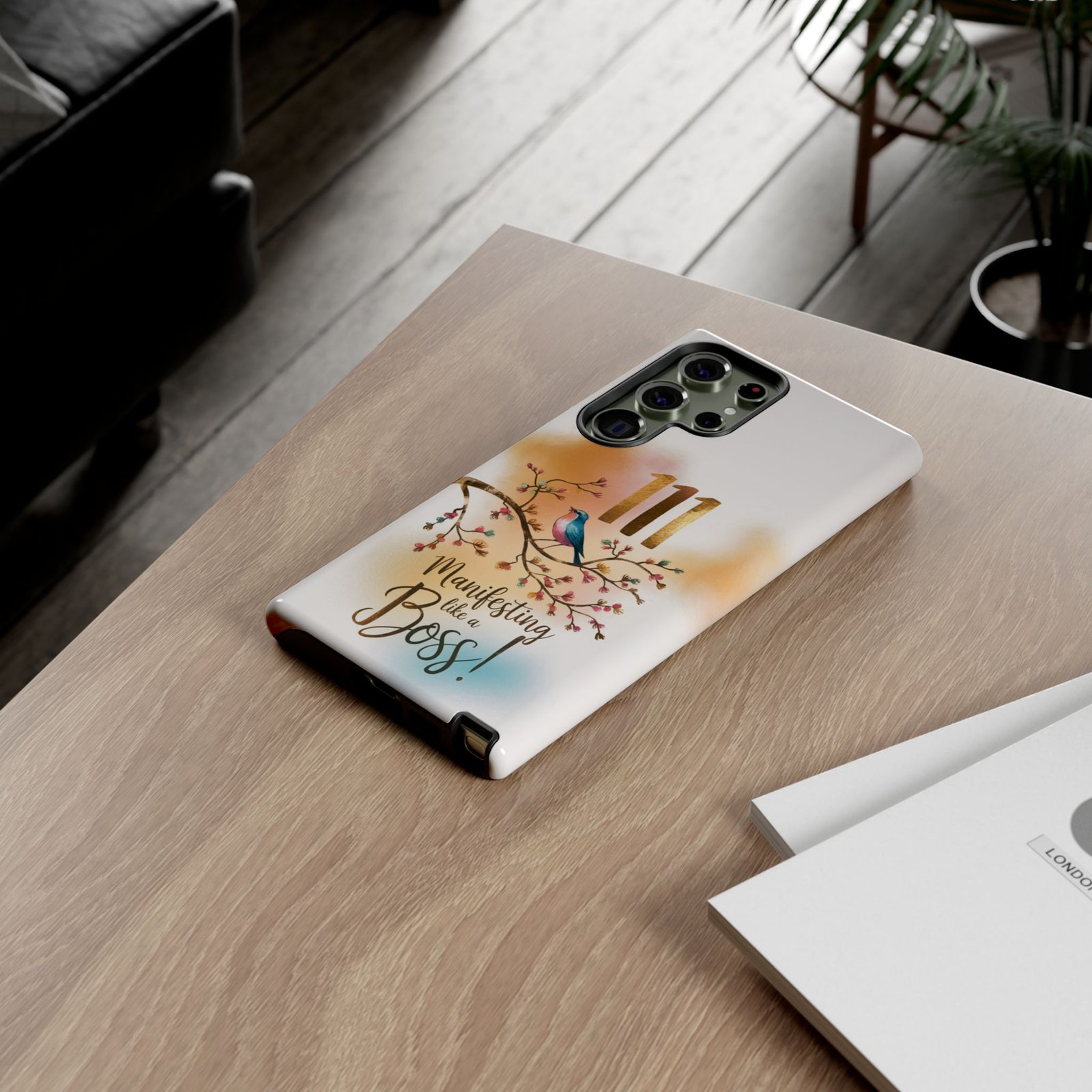 Manifesting Like a Boss! 111 Angel Number Tough Phone Case - Dual Layer Protection for Positive Vibes - Image 142