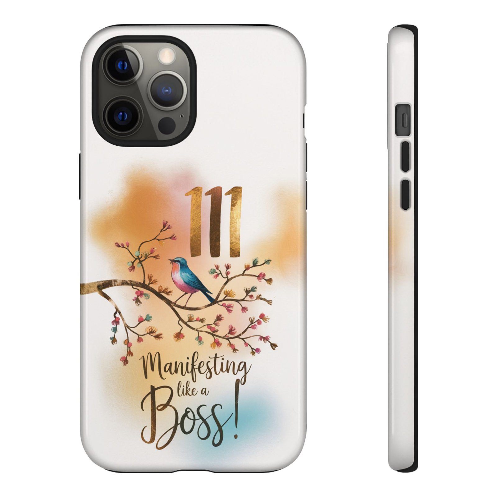Manifesting Like a Boss! 111 Angel Number Tough Phone Case - Dual Layer Protection for Positive Vibes - Image 37