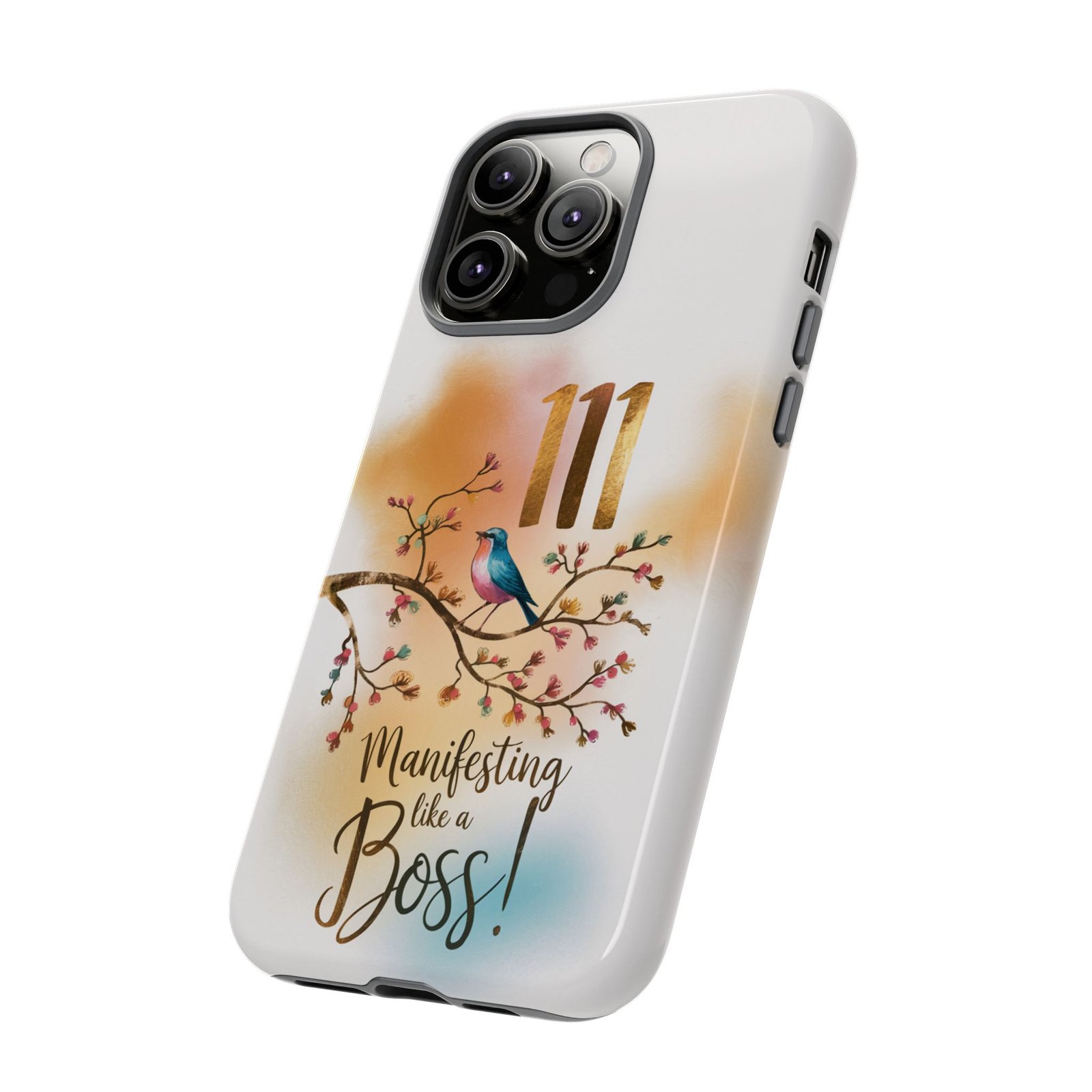 Manifesting Like a Boss! 111 Angel Number Tough Phone Case - Dual Layer Protection for Positive Vibes - Image 116