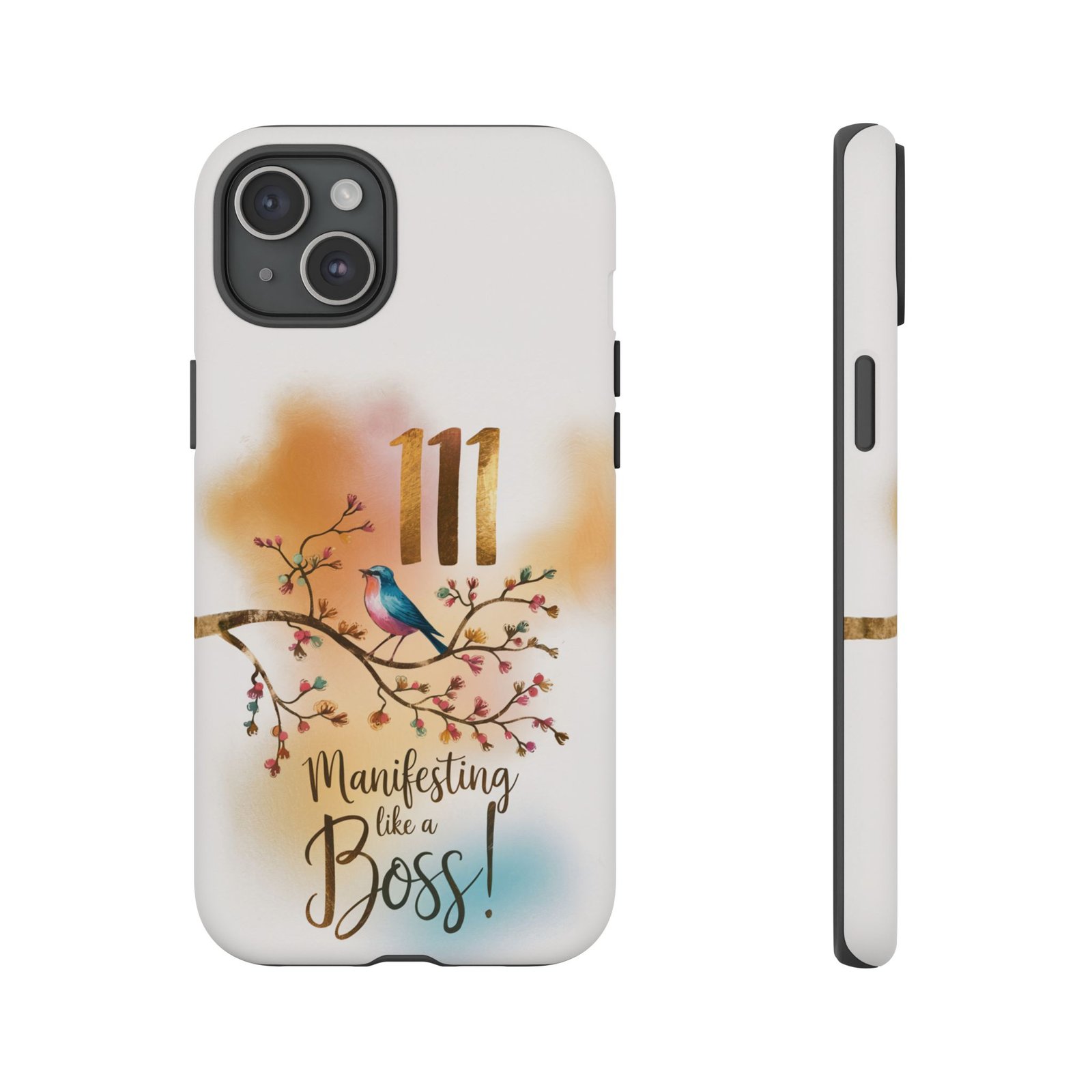 Manifesting Like a Boss! 111 Angel Number Tough Phone Case - Dual Layer Protection for Positive Vibes - Image 172