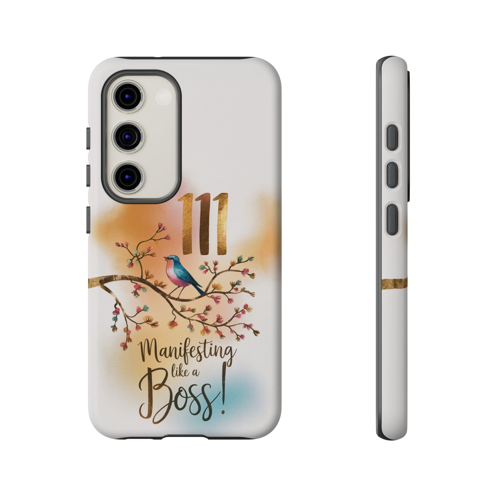 Manifesting Like a Boss! 111 Angel Number Tough Phone Case - Dual Layer Protection for Positive Vibes - Image 127