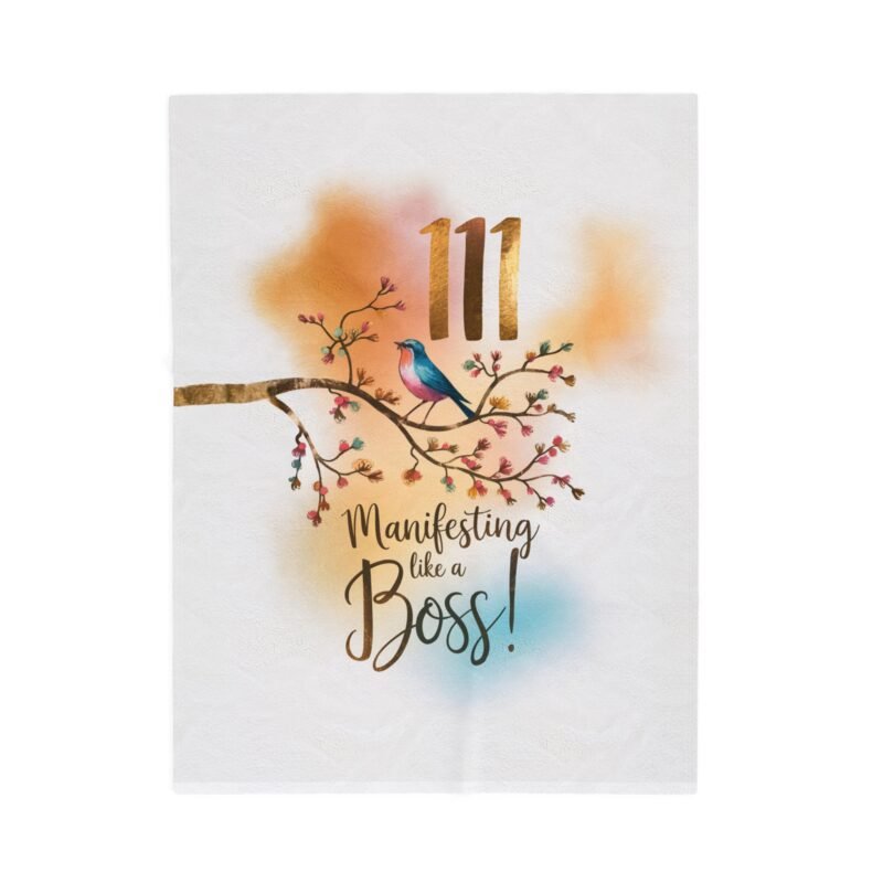 111 Manifesting Like a Boss - Cozy Velveteen Plush Blanket