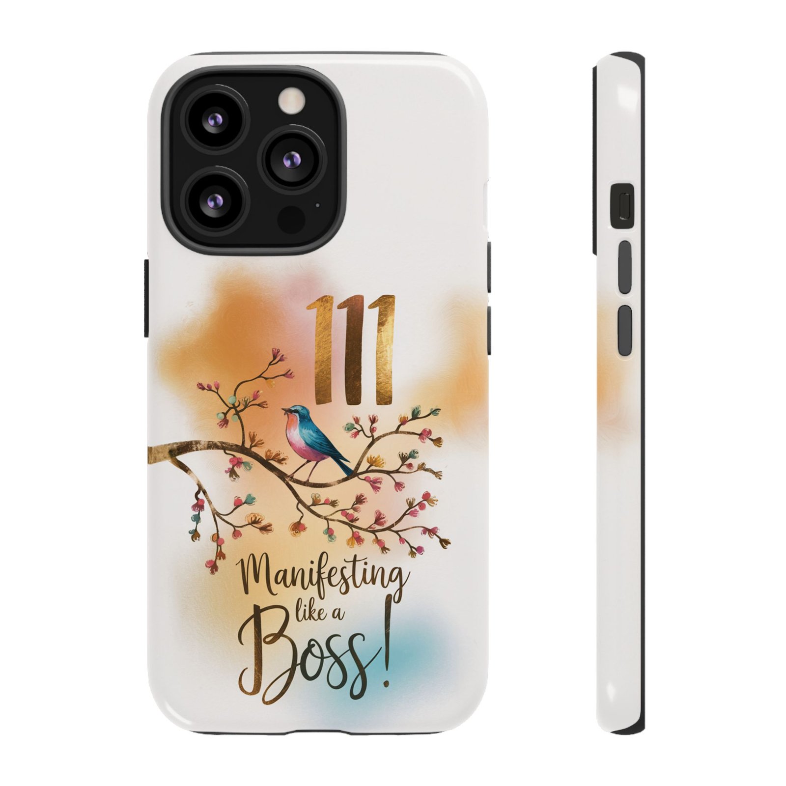 Manifesting Like a Boss! 111 Angel Number Tough Phone Case - Dual Layer Protection for Positive Vibes - Image 47