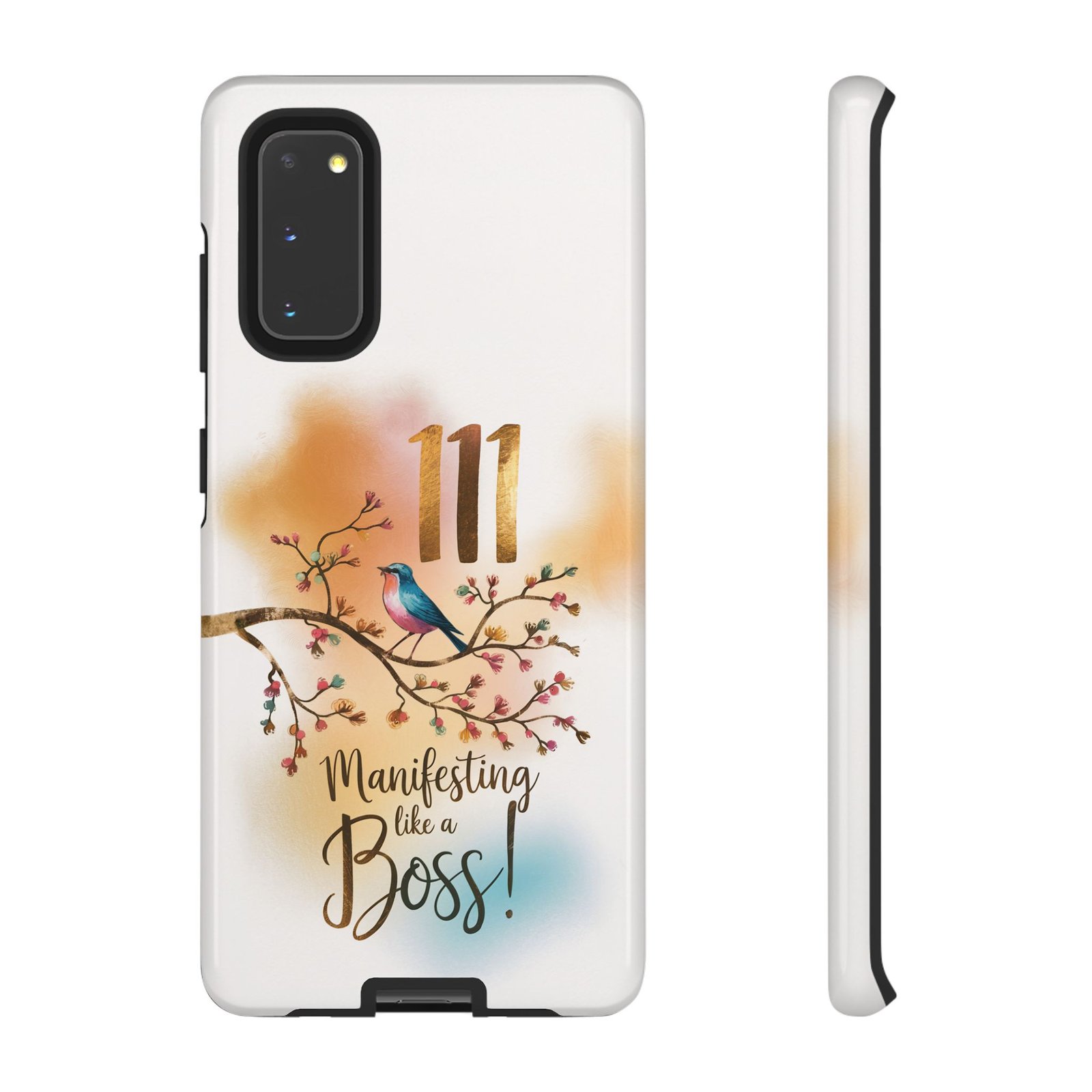 Manifesting Like a Boss! 111 Angel Number Tough Phone Case - Dual Layer Protection for Positive Vibes - Image 25