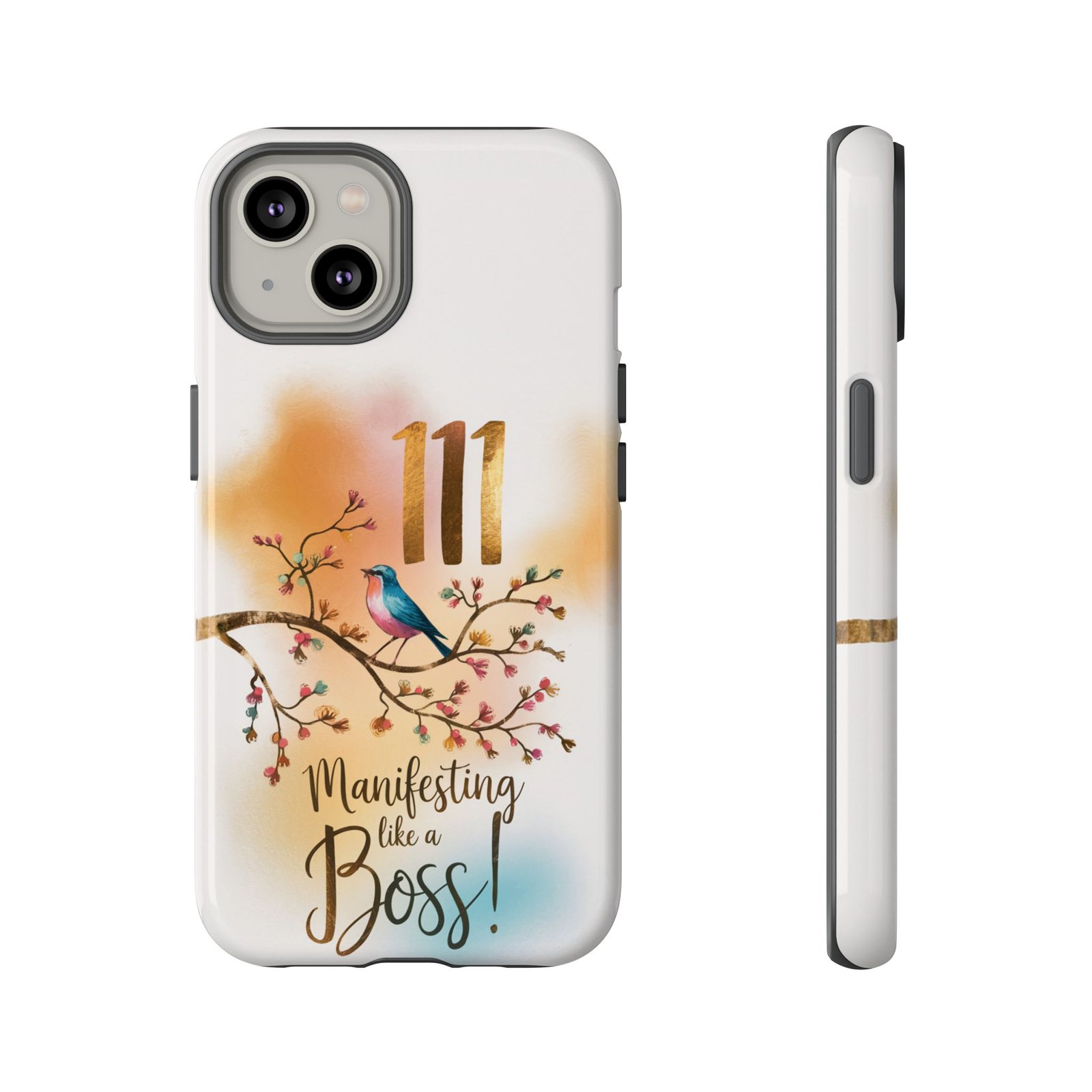 Manifesting Like a Boss! 111 Angel Number Tough Phone Case - Dual Layer Protection for Positive Vibes - Image 91
