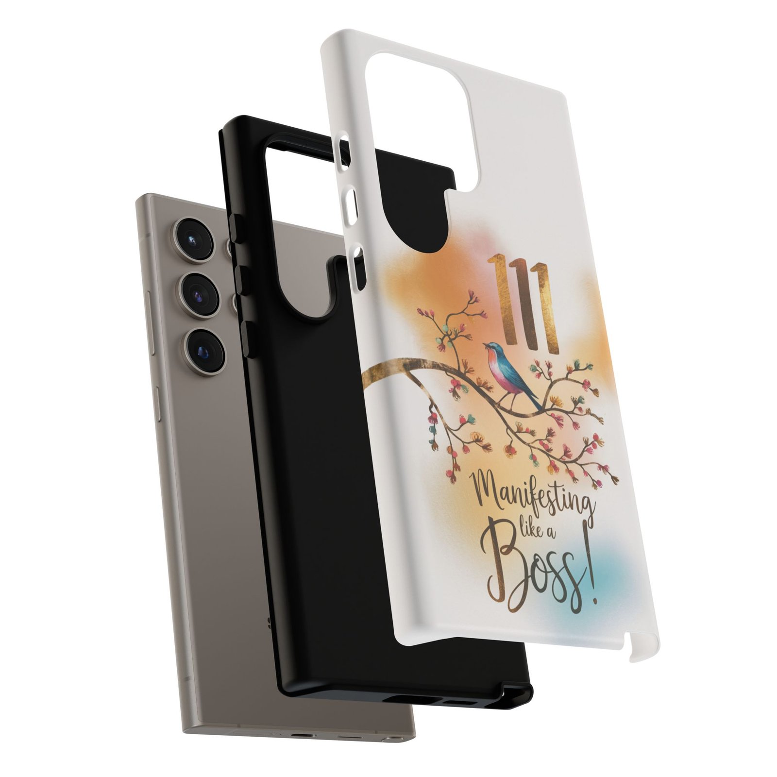 Manifesting Like a Boss! 111 Angel Number Tough Phone Case - Dual Layer Protection for Positive Vibes - Image 210