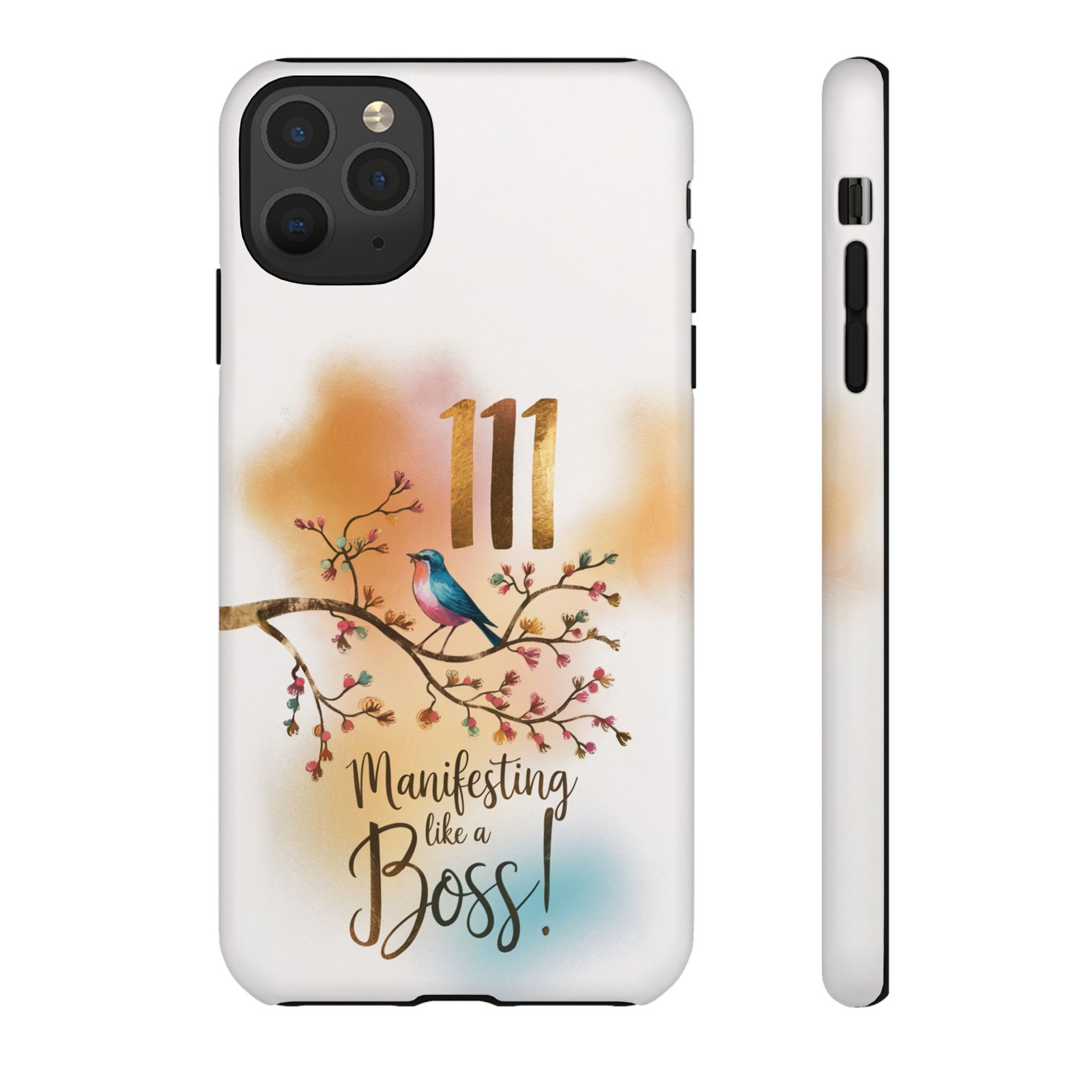 Manifesting Like a Boss! 111 Angel Number Tough Phone Case - Dual Layer Protection for Positive Vibes - Image 24