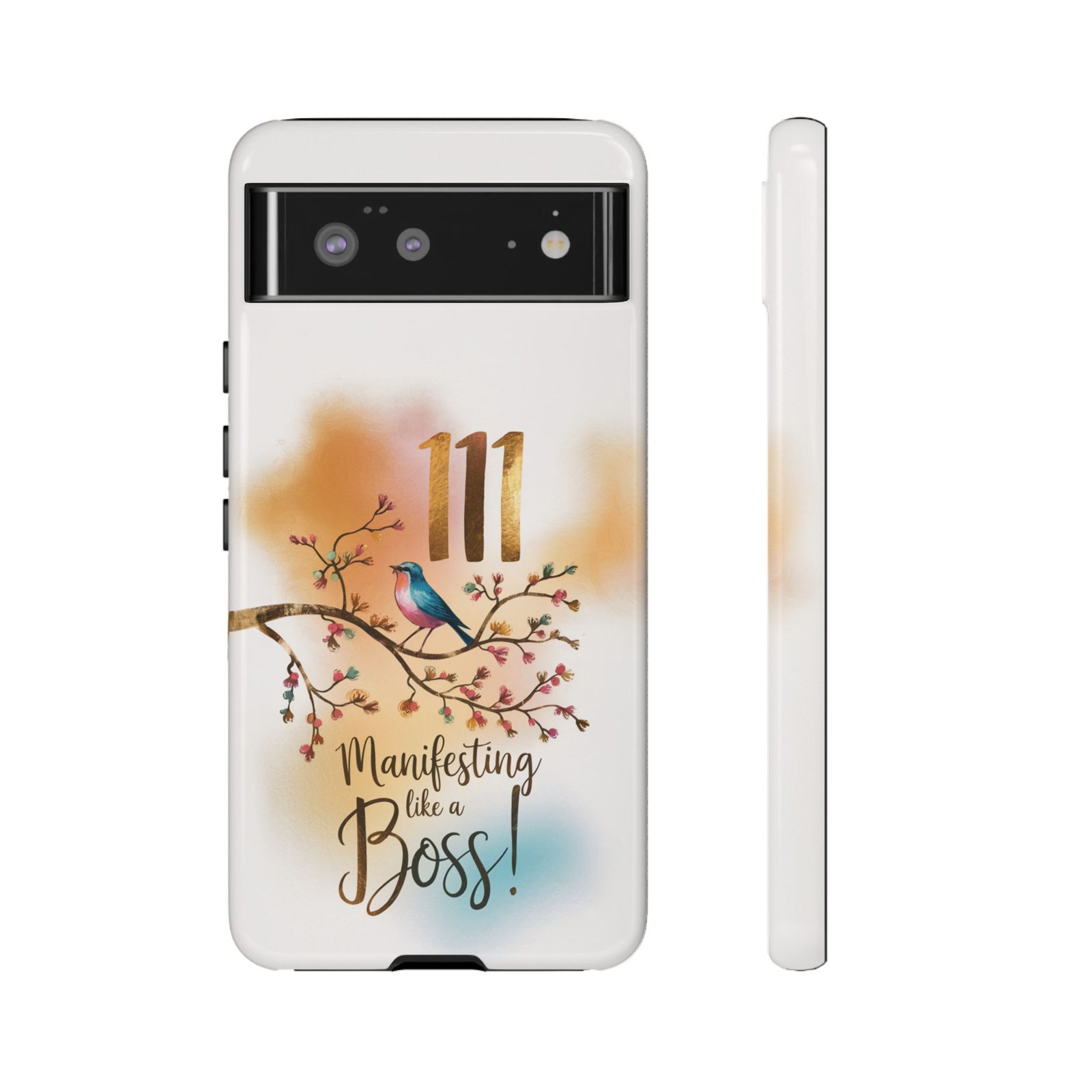 Manifesting Like a Boss! 111 Angel Number Tough Phone Case - Dual Layer Protection for Positive Vibes - Image 67