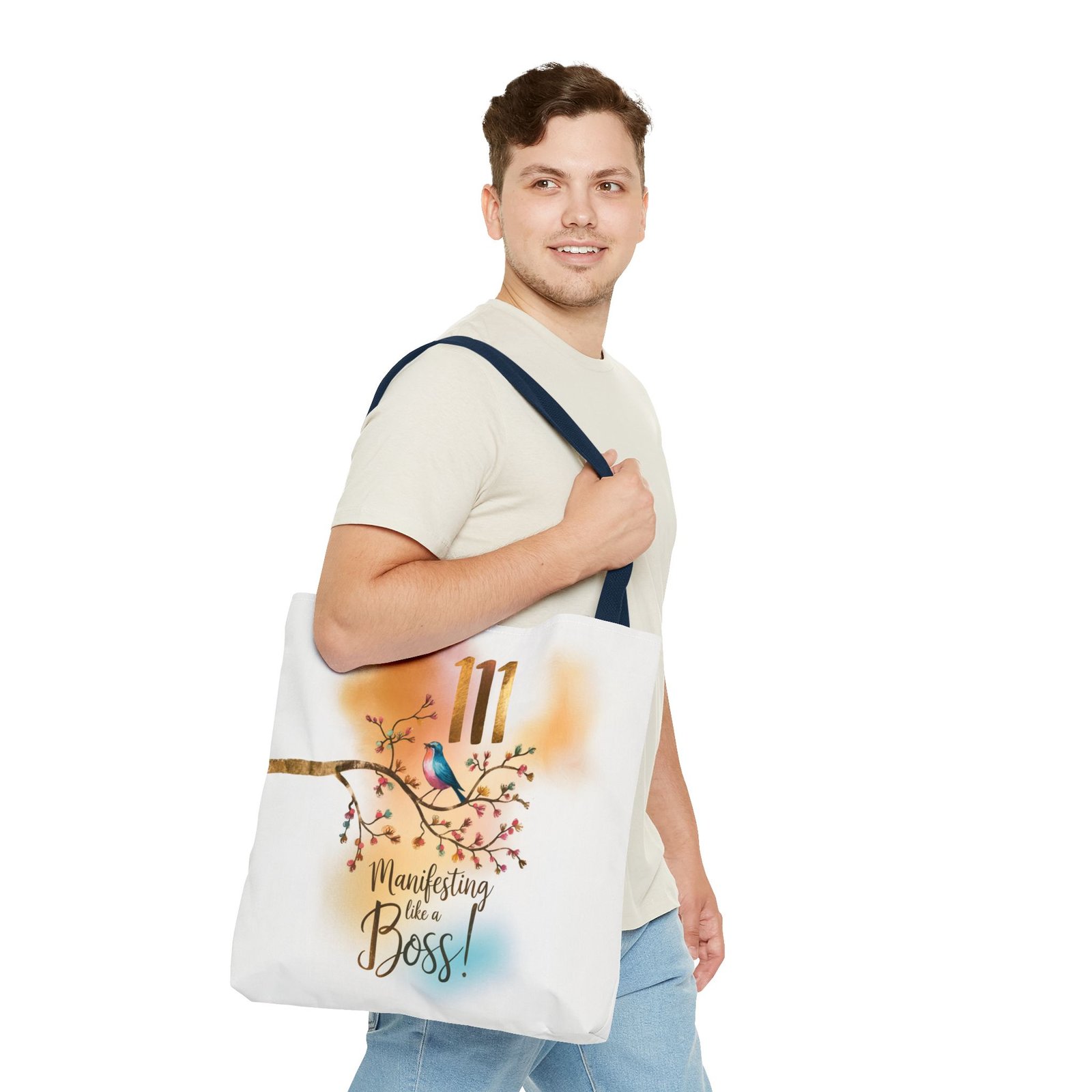 111 Manifesting Like a Boss - Stylish Custom Tote Bag - Image 59