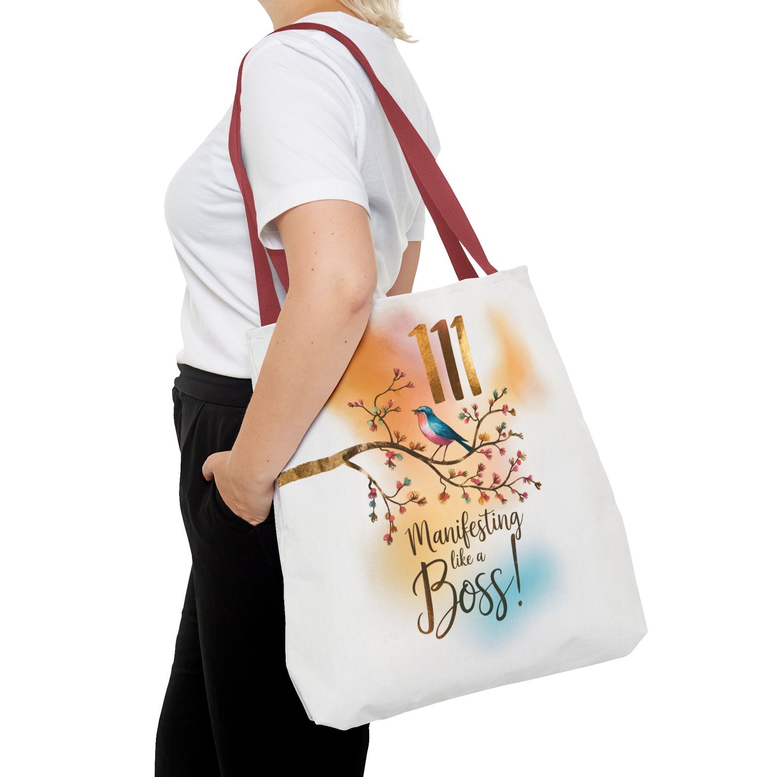 111 Manifesting Like a Boss - Stylish Custom Tote Bag - Image 24