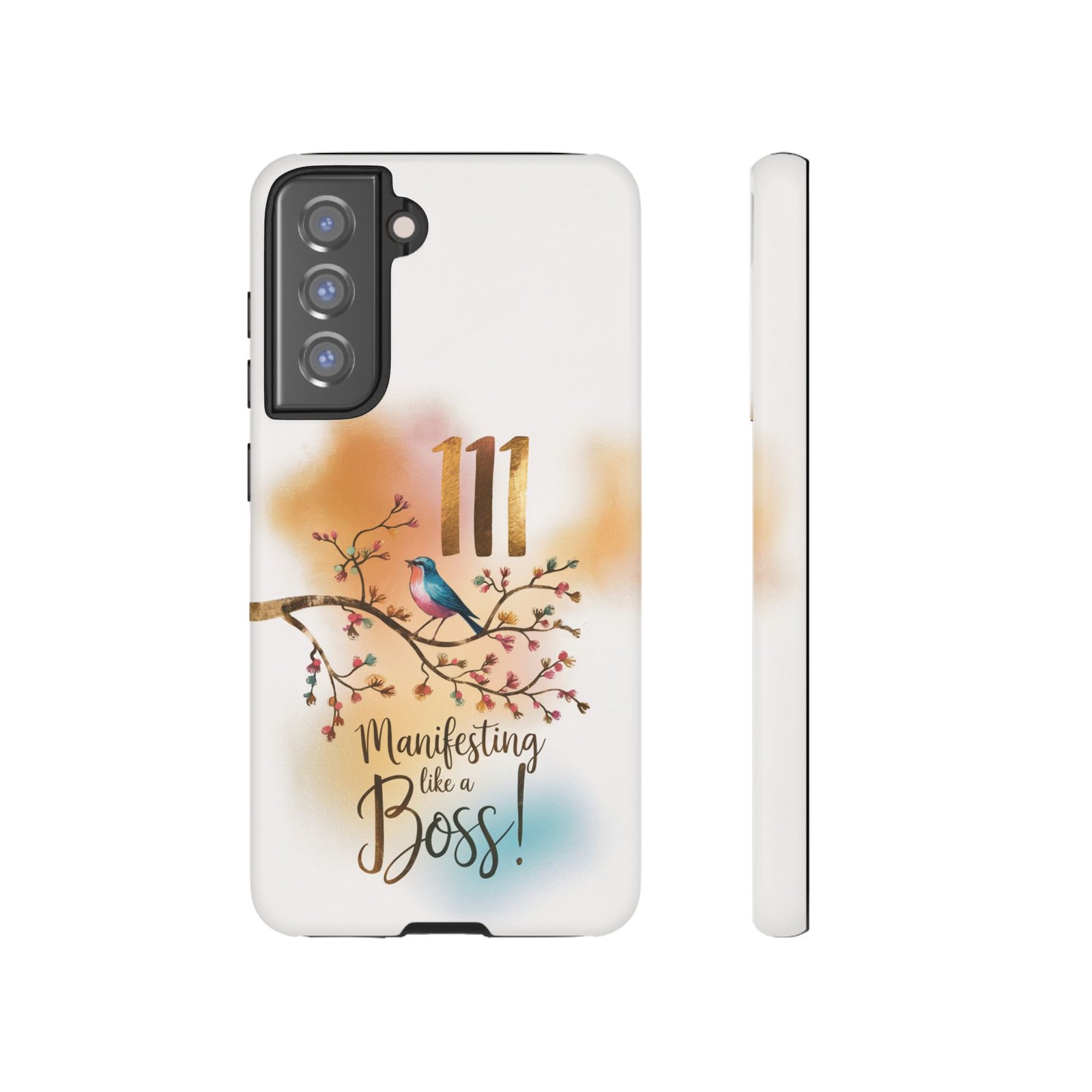 Manifesting Like a Boss! 111 Angel Number Tough Phone Case - Dual Layer Protection for Positive Vibes - Image 77