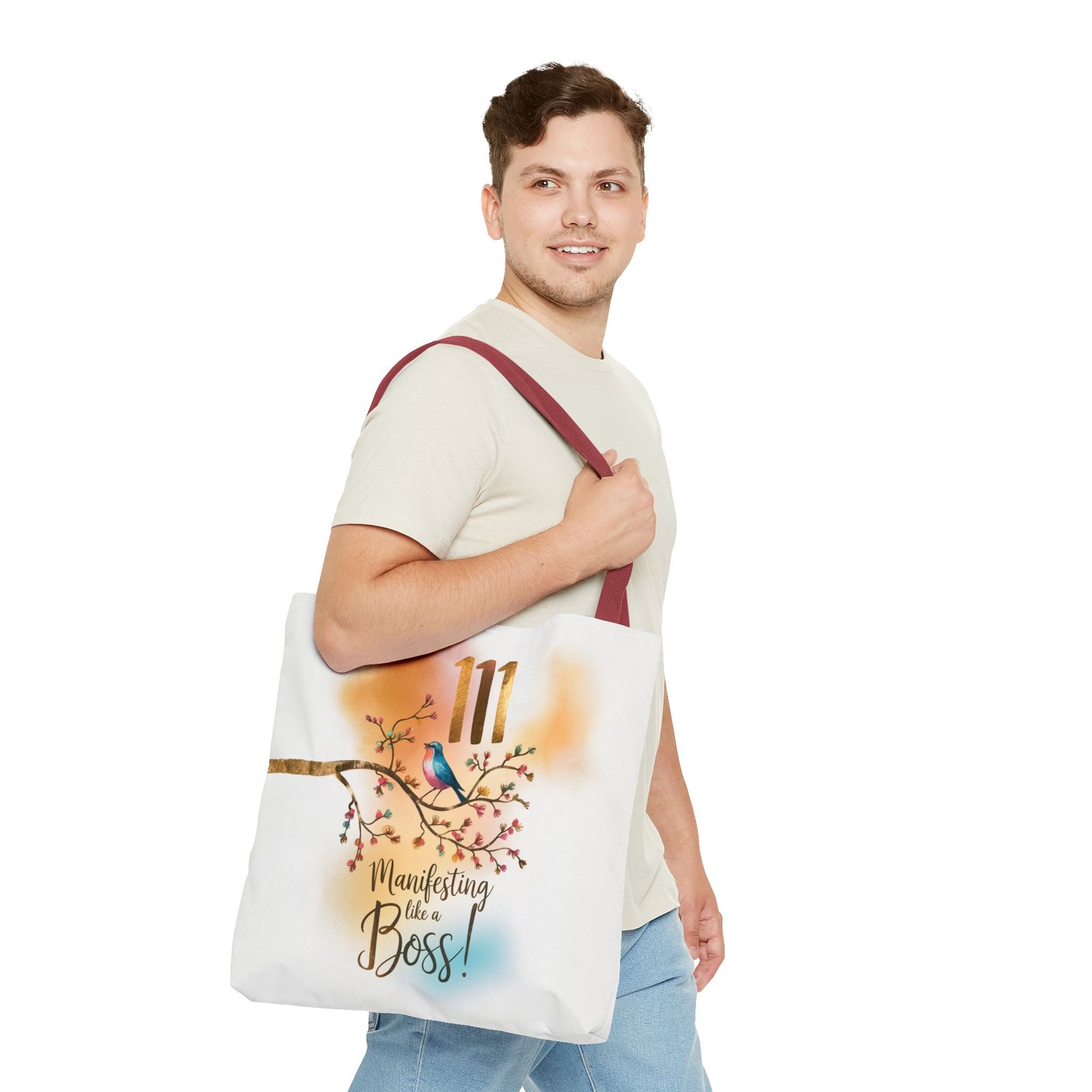 111 Manifesting Like a Boss - Stylish Custom Tote Bag - Image 23