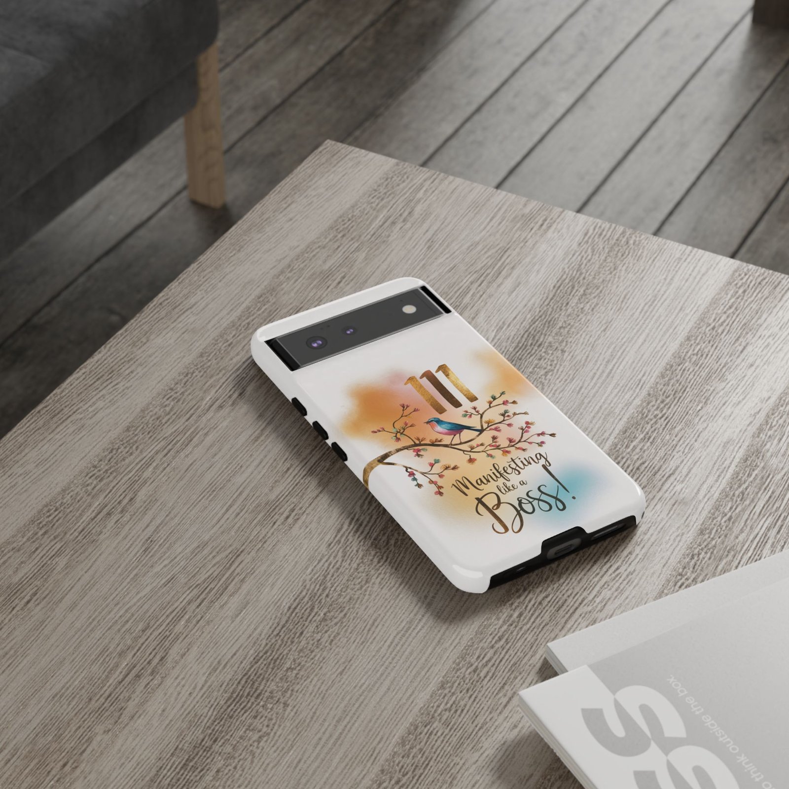 Manifesting Like a Boss! 111 Angel Number Tough Phone Case - Dual Layer Protection for Positive Vibes - Image 68