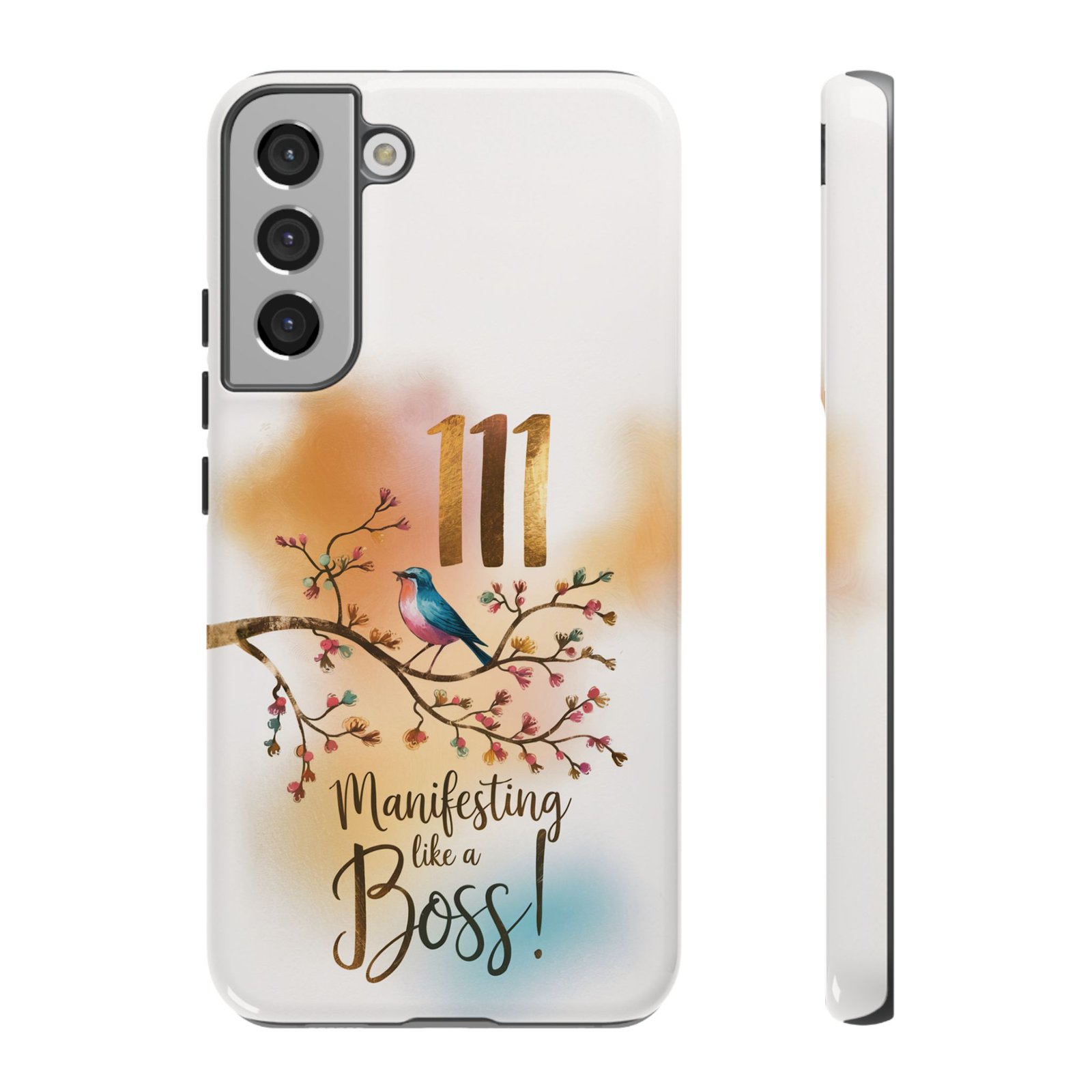 Manifesting Like a Boss! 111 Angel Number Tough Phone Case - Dual Layer Protection for Positive Vibes - Image 83