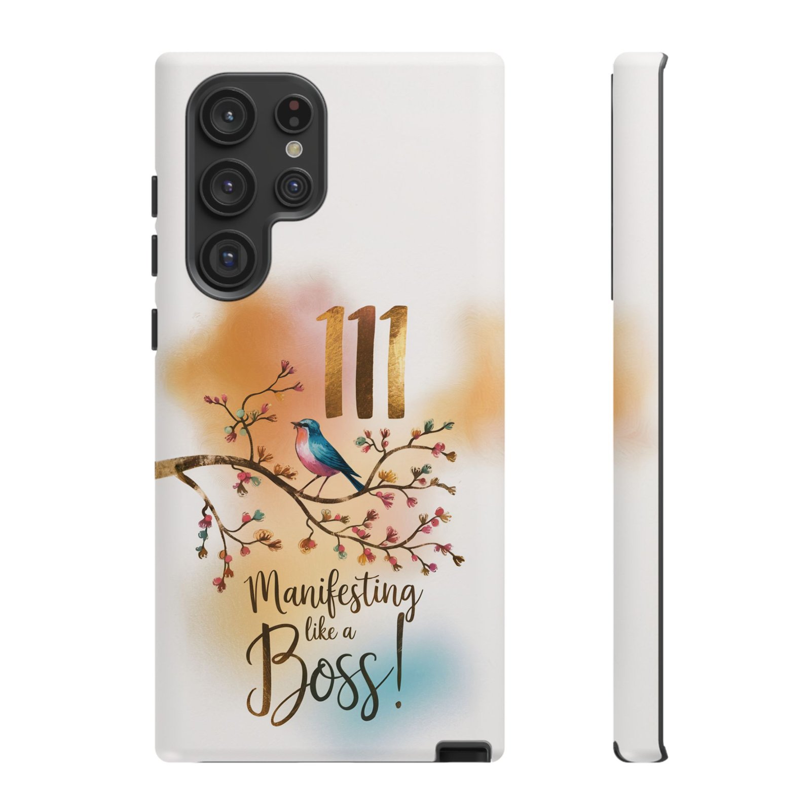Manifesting Like a Boss! 111 Angel Number Tough Phone Case - Dual Layer Protection for Positive Vibes - Image 89