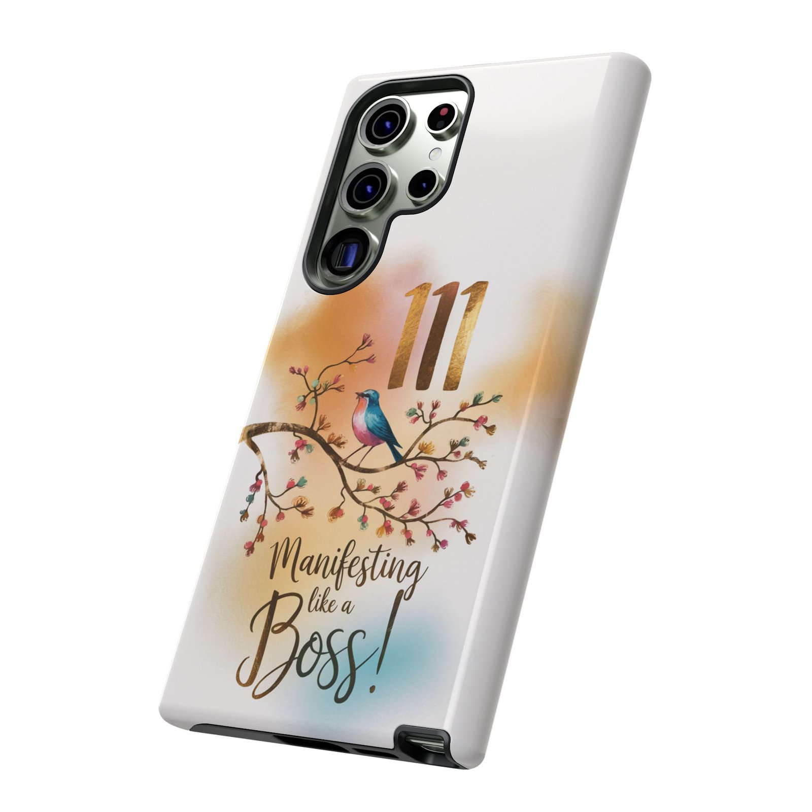 Manifesting Like a Boss! 111 Angel Number Tough Phone Case - Dual Layer Protection for Positive Vibes - Image 140