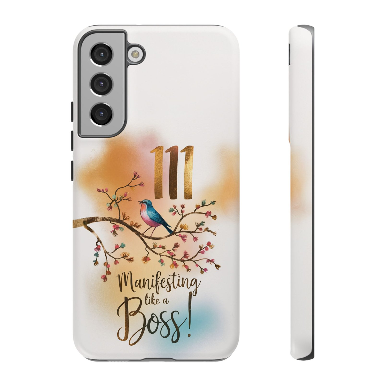 Manifesting Like a Boss! 111 Angel Number Tough Phone Case - Dual Layer Protection for Positive Vibes - Image 85