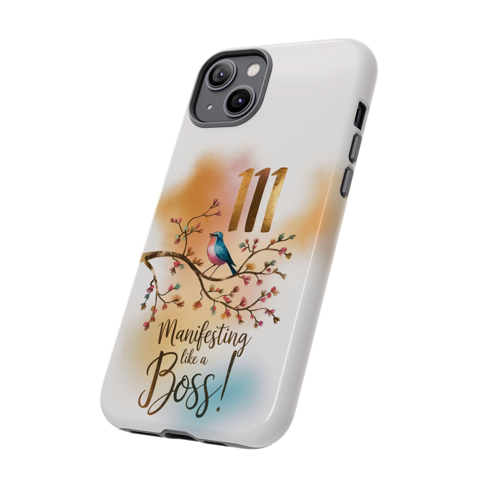 Manifesting Like a Boss! 111 Angel Number Tough Phone Case - Dual Layer Protection for Positive Vibes - Image 108