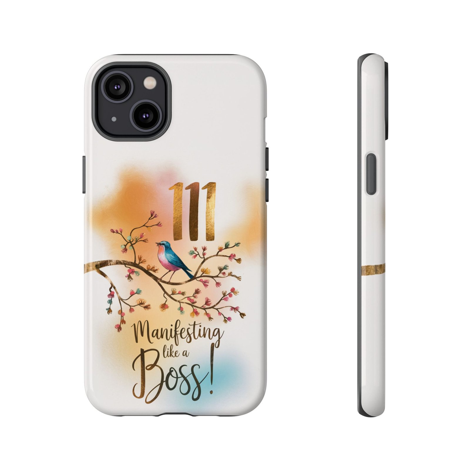 Manifesting Like a Boss! 111 Angel Number Tough Phone Case - Dual Layer Protection for Positive Vibes - Image 107