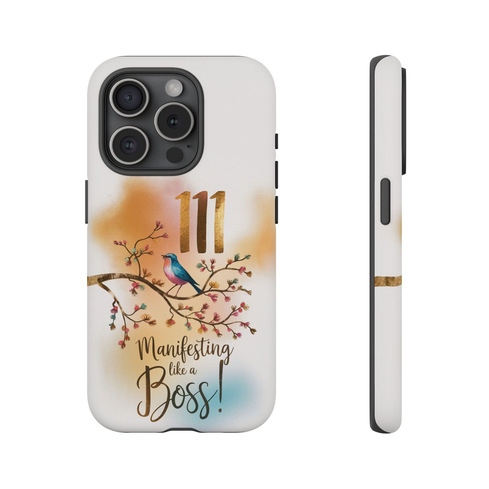 Manifesting Like a Boss! 111 Angel Number Tough Phone Case - Dual Layer Protection for Positive Vibes - Image 178