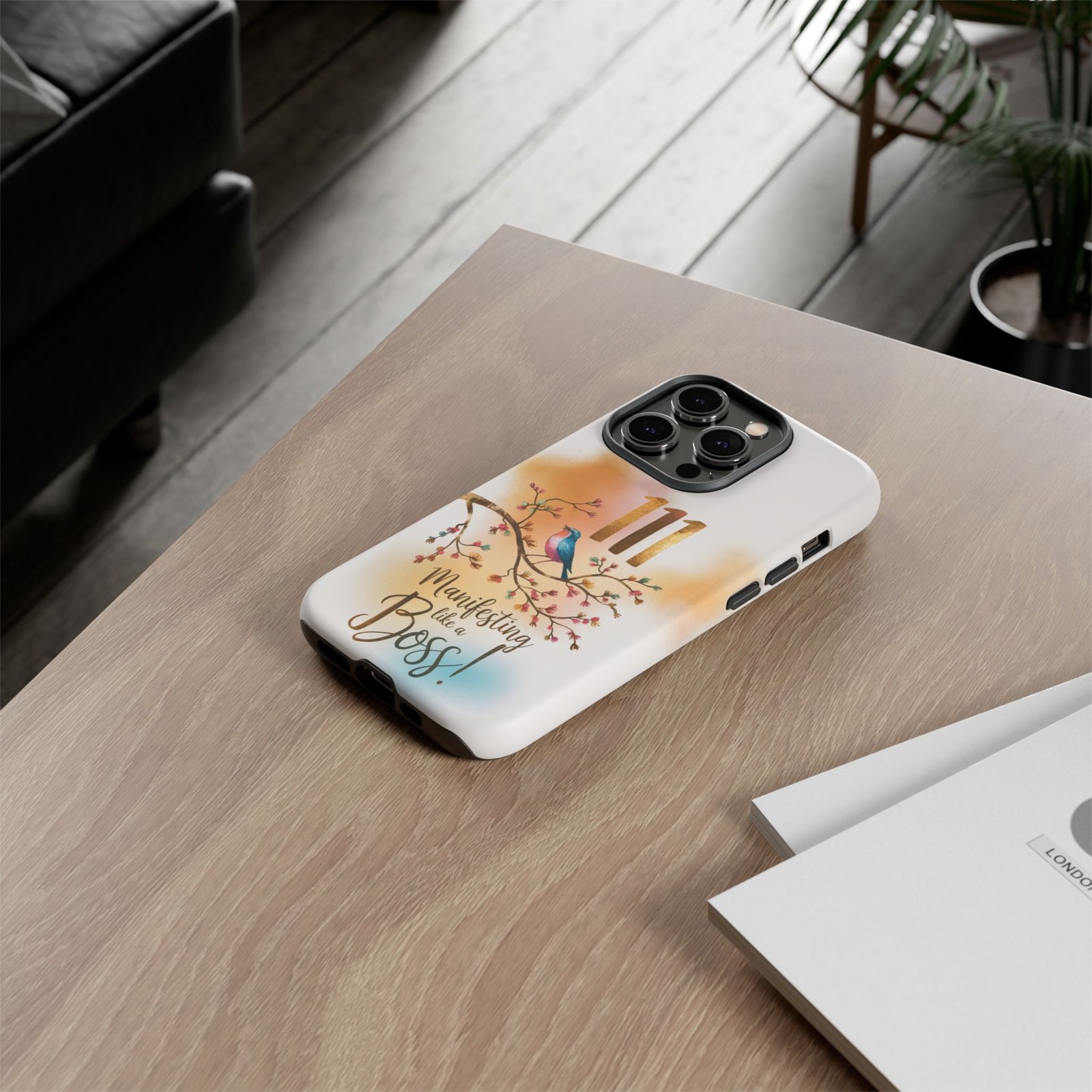 Manifesting Like a Boss! 111 Angel Number Tough Phone Case - Dual Layer Protection for Positive Vibes - Image 106