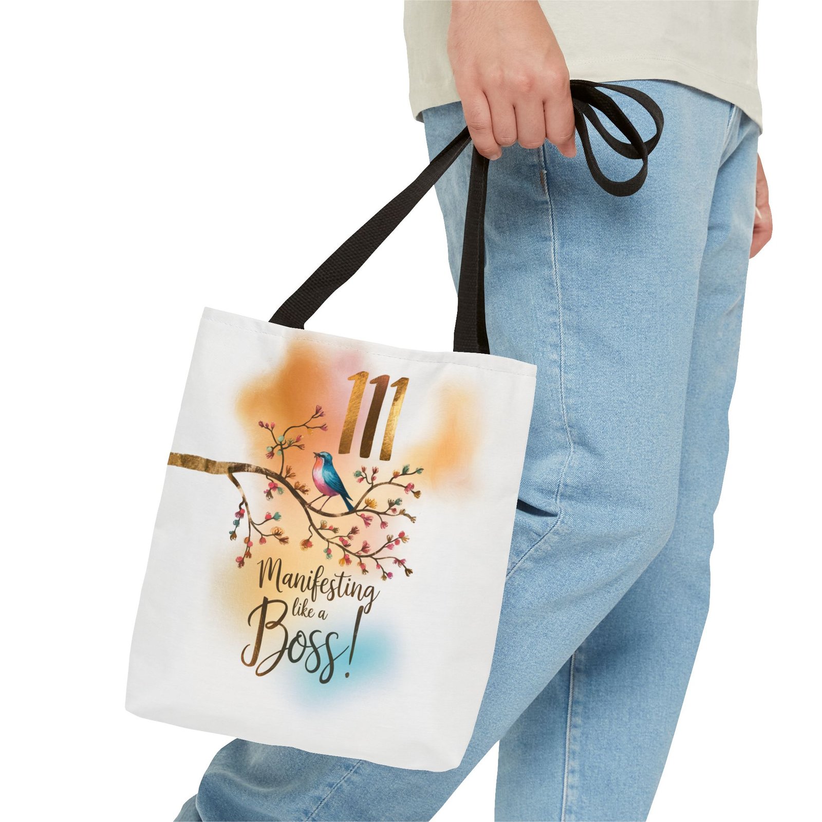 111 Manifesting Like a Boss - Stylish Custom Tote Bag - Image 3