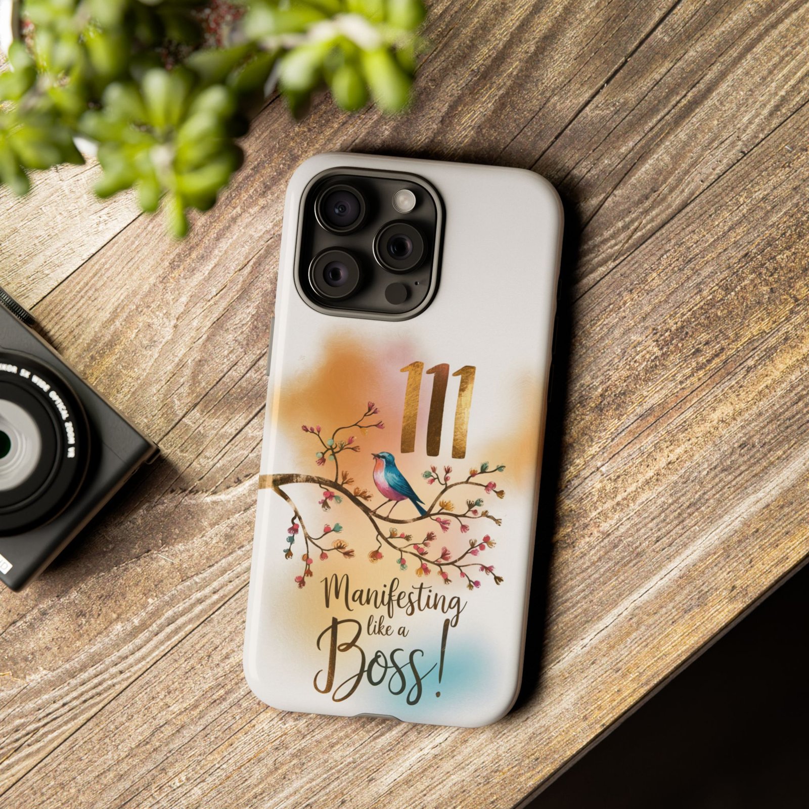 Manifesting Like a Boss! 111 Angel Number Tough Phone Case - Dual Layer Protection for Positive Vibes - Image 183