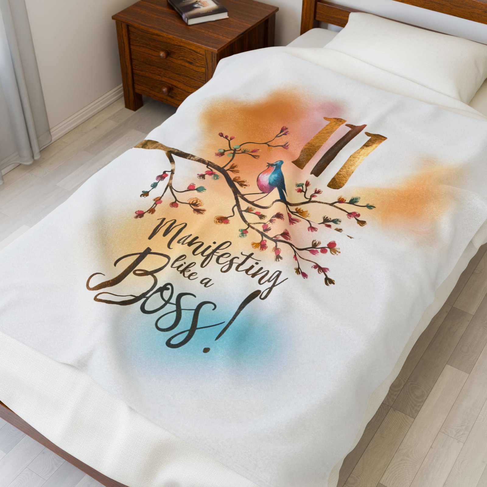 111 Manifesting Like a Boss - Large Velveteen Plush Blanket Collection 50x60" and 60x80 - Image 3