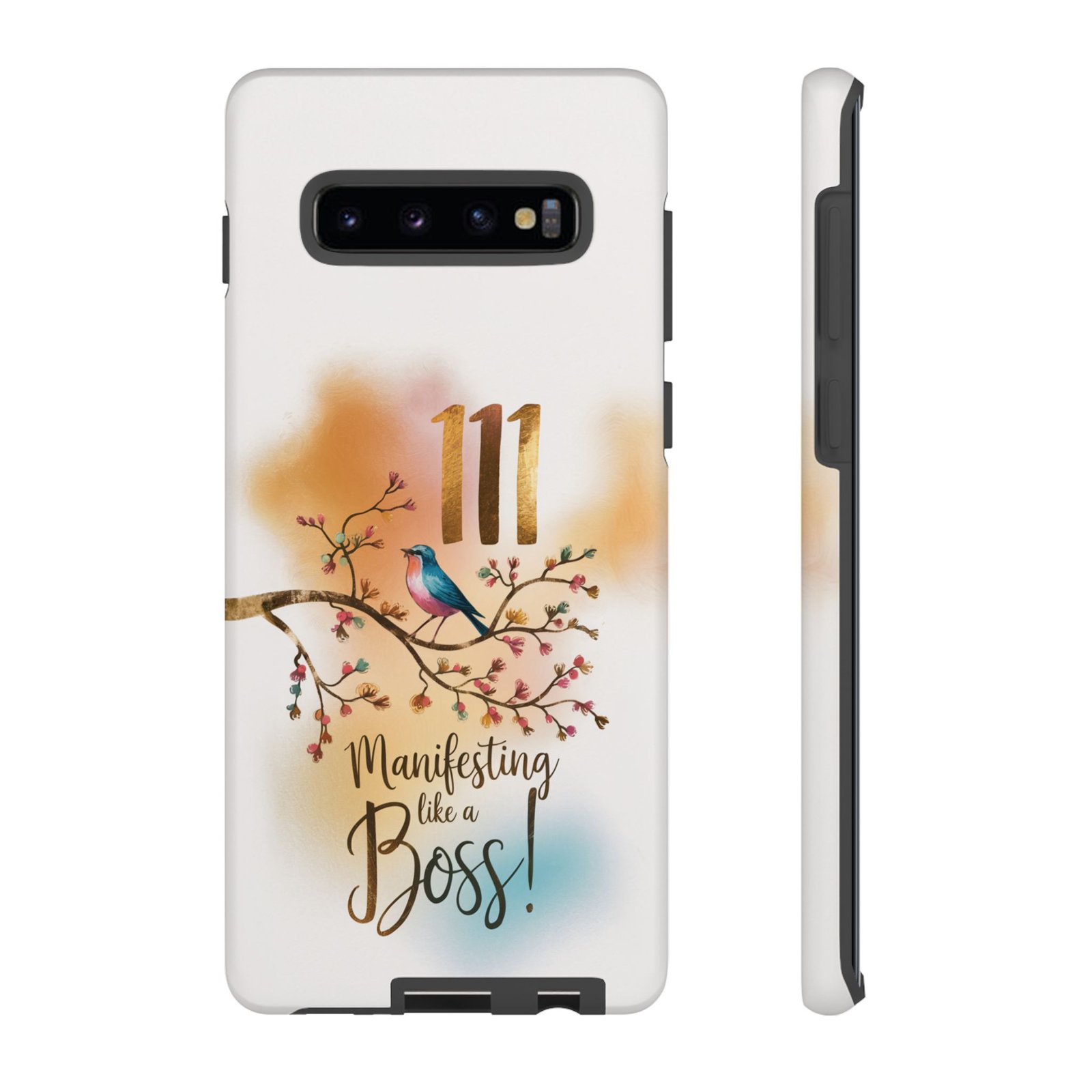 Manifesting Like a Boss! 111 Angel Number Tough Phone Case - Dual Layer Protection for Positive Vibes - Image 17