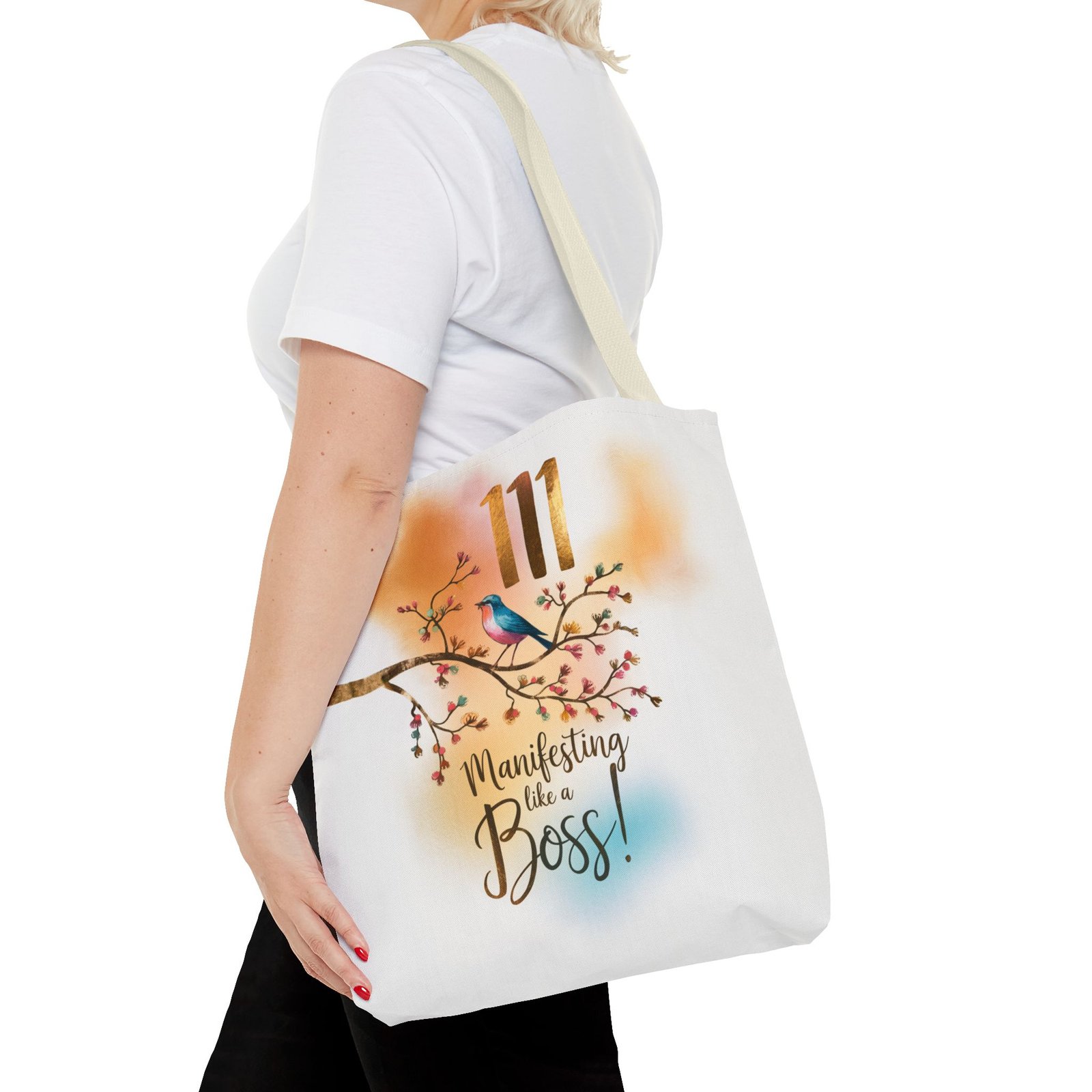 111 Manifesting Like a Boss - Stylish Custom Tote Bag - Image 44