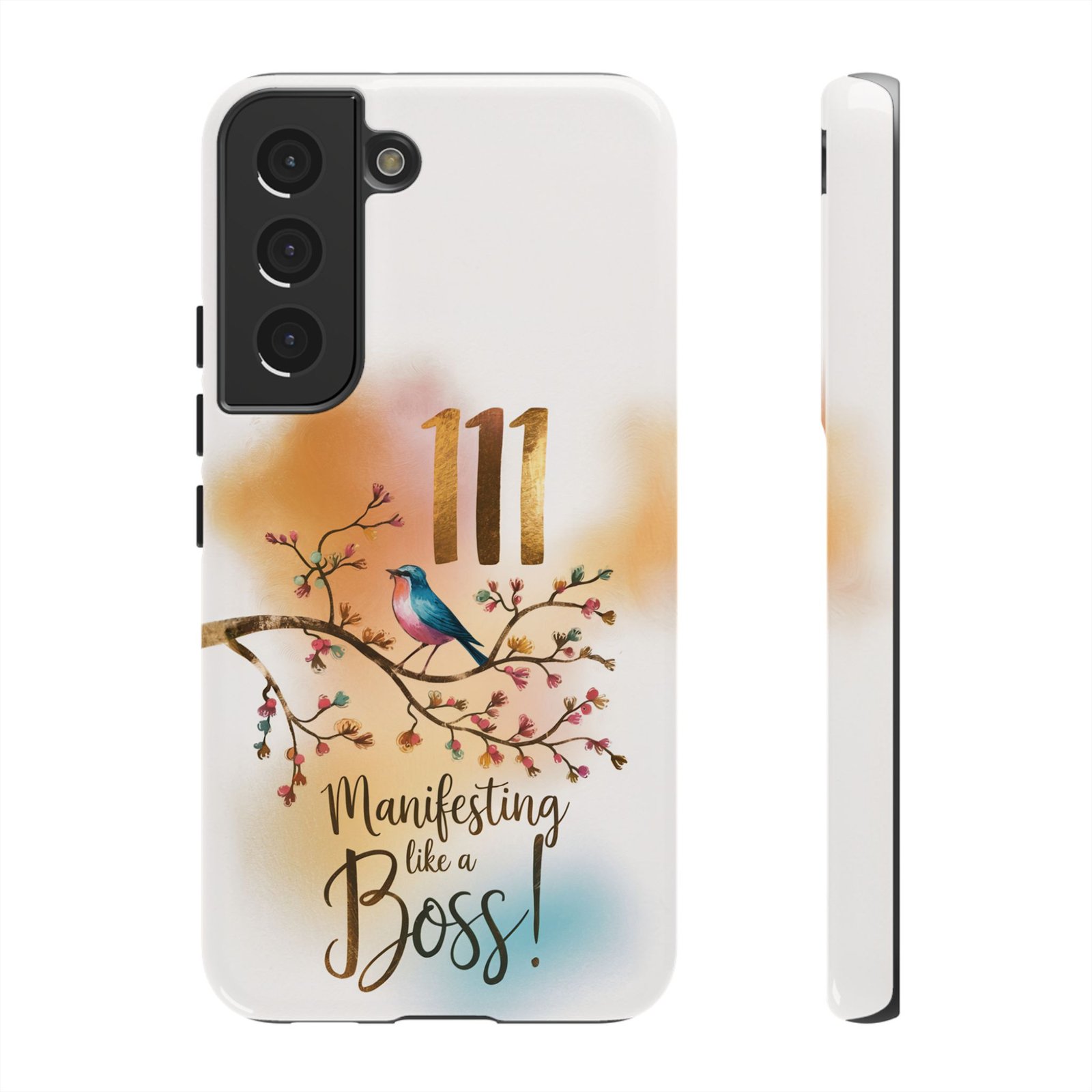 Manifesting Like a Boss! 111 Angel Number Tough Phone Case - Dual Layer Protection for Positive Vibes - Image 79