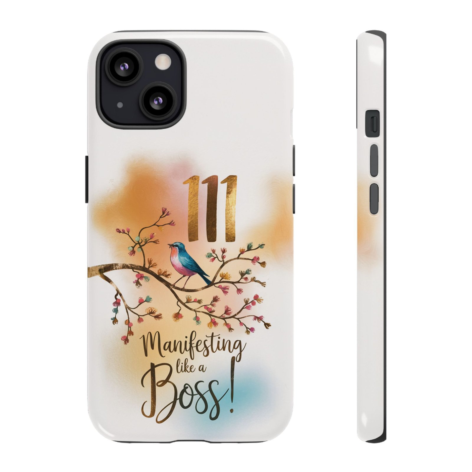 Manifesting Like a Boss! 111 Angel Number Tough Phone Case - Dual Layer Protection for Positive Vibes - Image 39