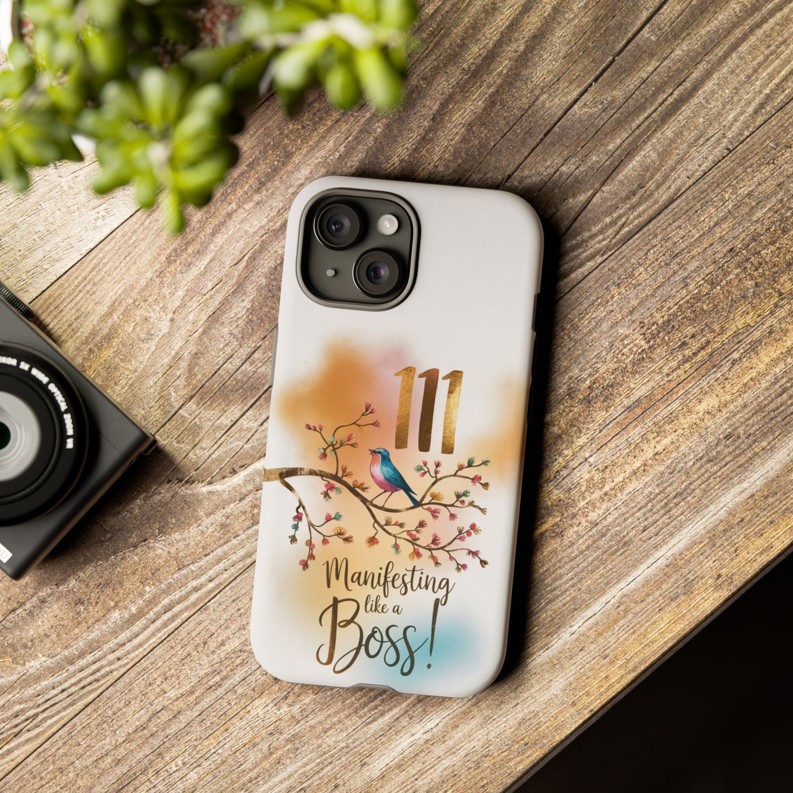 Manifesting Like a Boss! 111 Angel Number Tough Phone Case - Dual Layer Protection for Positive Vibes - Image 168