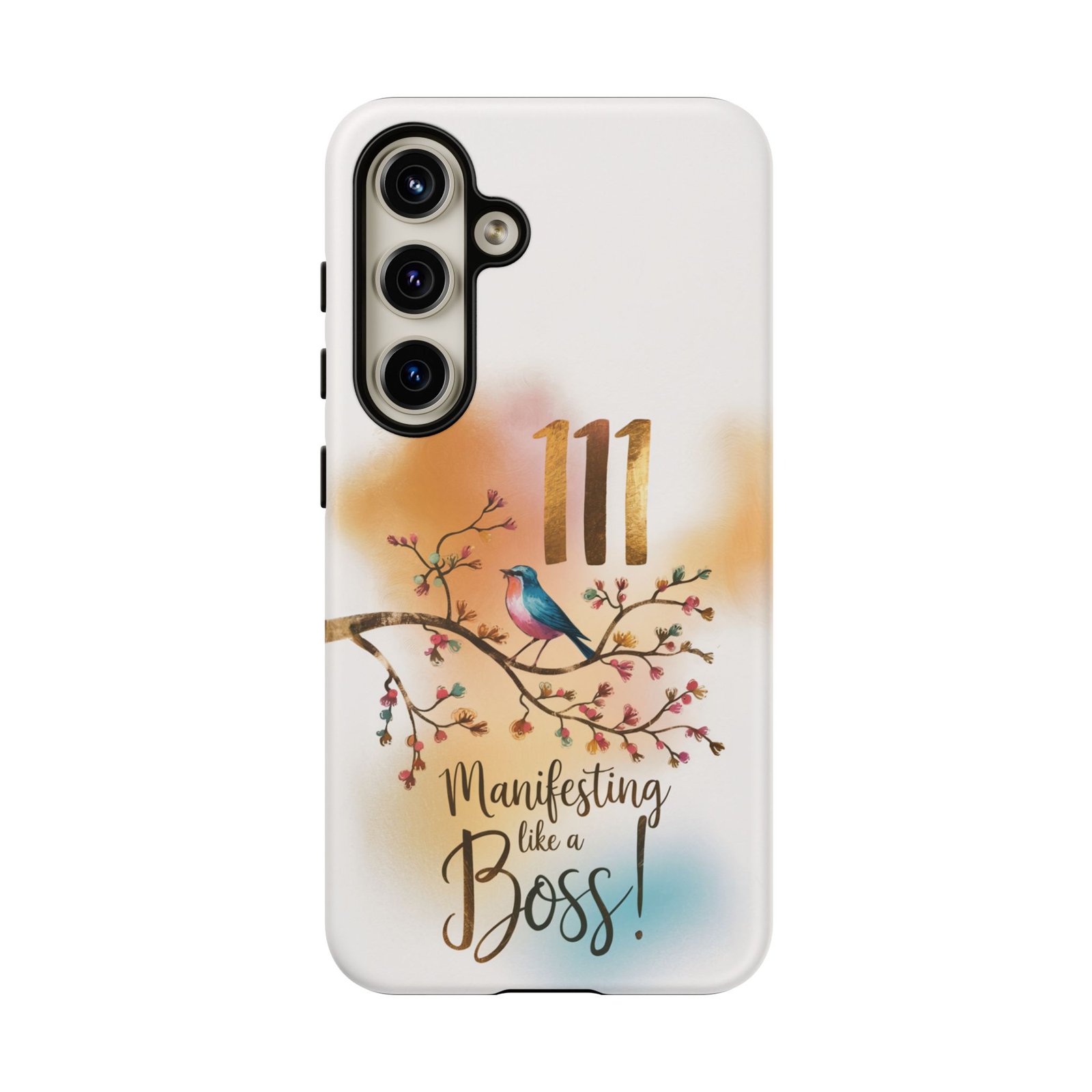 Manifesting Like a Boss! 111 Angel Number Tough Phone Case - Dual Layer Protection for Positive Vibes - Image 191