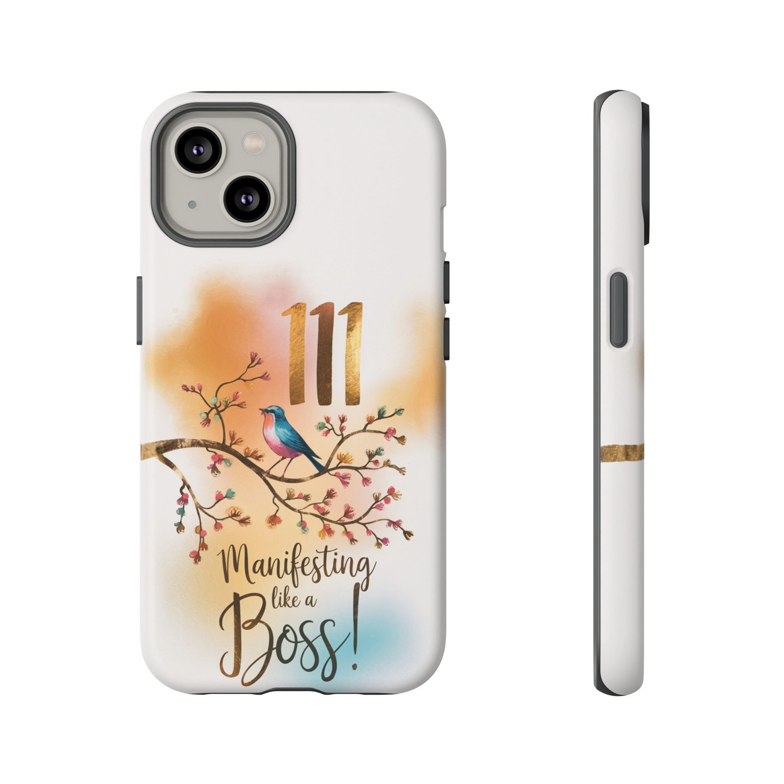Manifesting Like a Boss! 111 Angel Number Tough Phone Case - Dual Layer Protection for Positive Vibes - Image 95