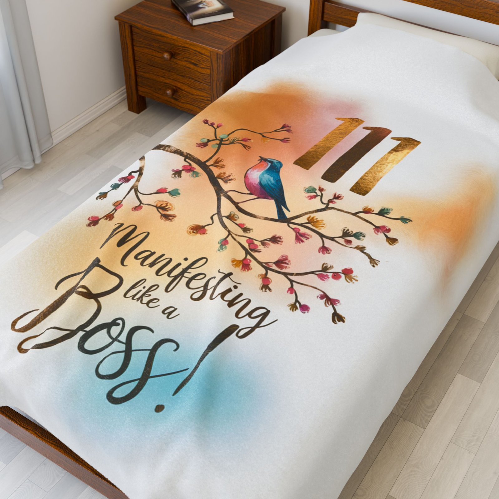 111 Manifesting Like a Boss - Large Velveteen Plush Blanket Collection 50x60" and 60x80 - Image 7