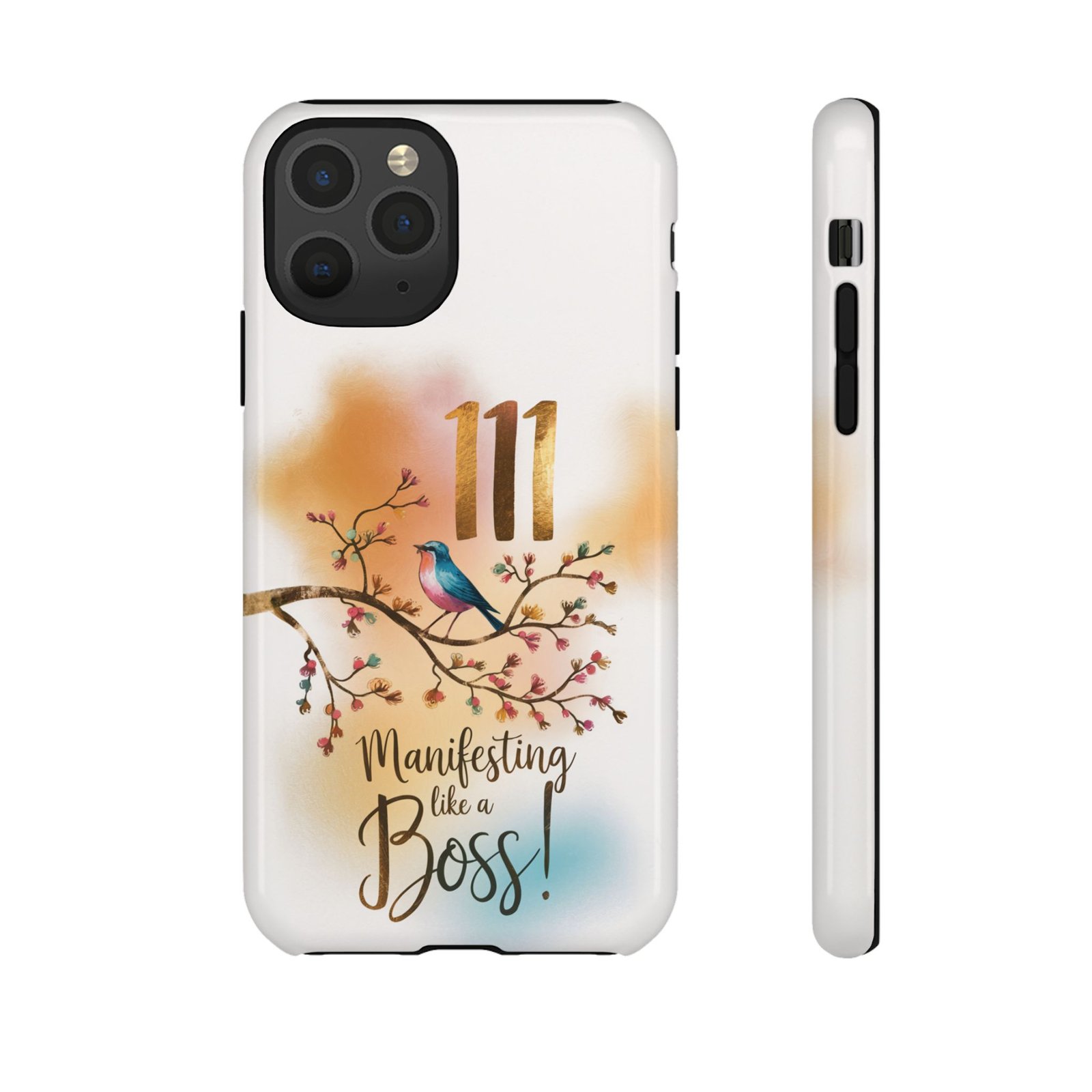 Manifesting Like a Boss! 111 Angel Number Tough Phone Case - Dual Layer Protection for Positive Vibes - Image 21