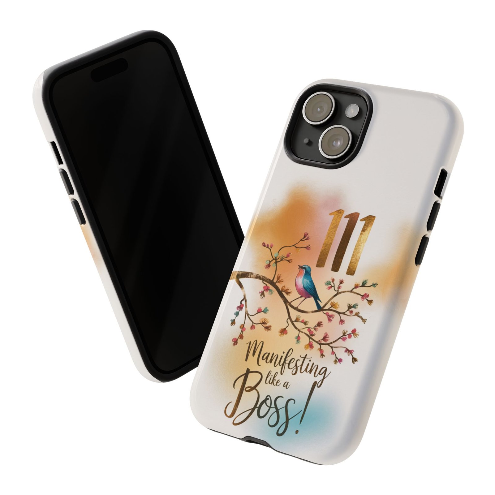 Manifesting Like a Boss! 111 Angel Number Tough Phone Case - Dual Layer Protection for Positive Vibes - Image 164