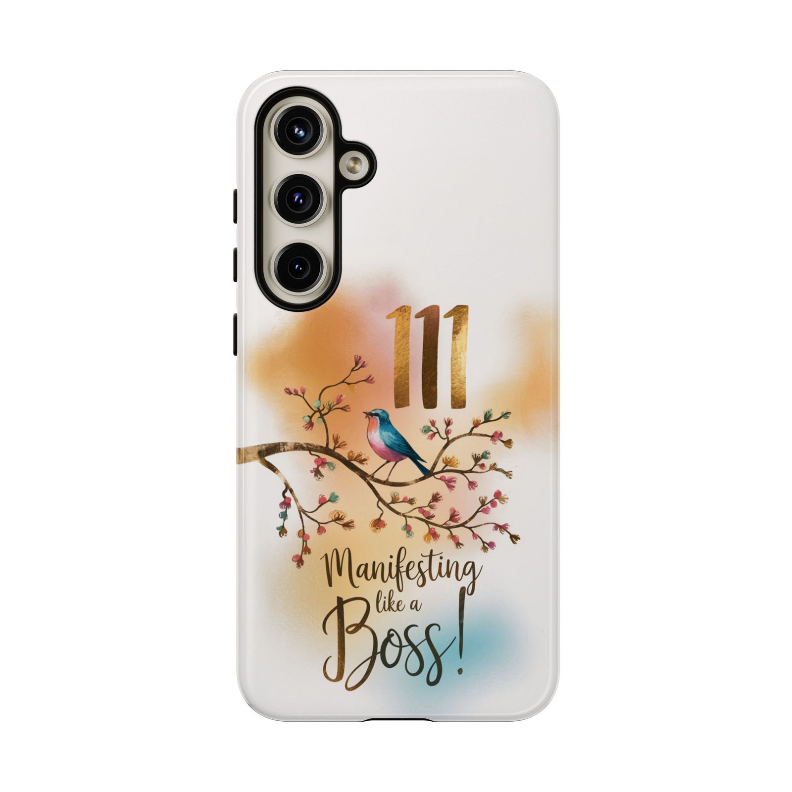Manifesting Like a Boss! 111 Angel Number Tough Phone Case - Dual Layer Protection for Positive Vibes - Image 195